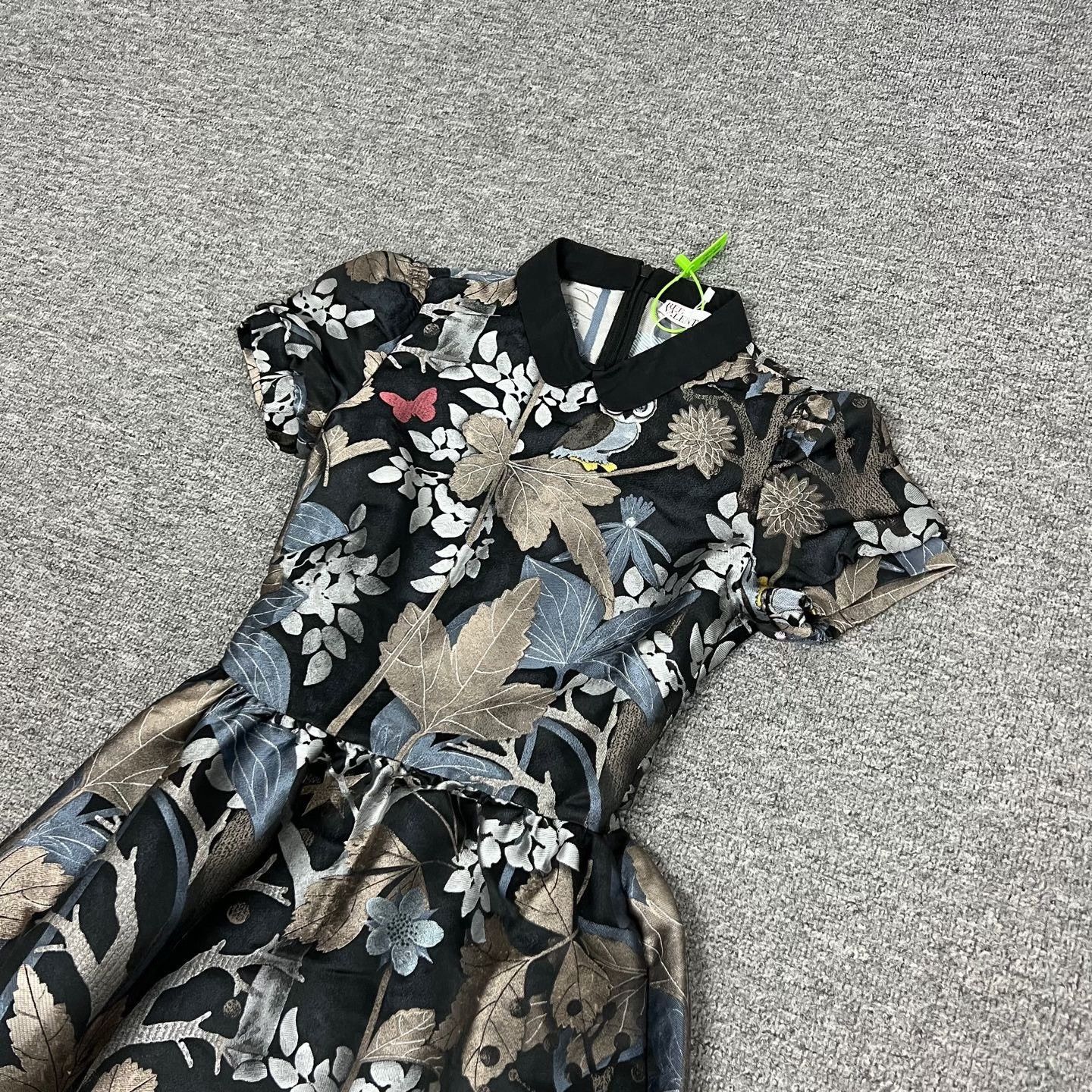 RED Valentino Red Valentino Forest Floral Metallic Jacquard Dress Size M / US 6-8 / IT 42-44 - 4 Thumbnail