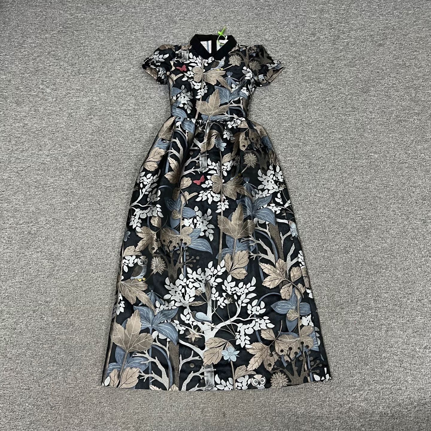 RED Valentino Red Valentino Forest Floral Metallic Jacquard Dress Size M / US 6-8 / IT 42-44 - 2 Thumbnail