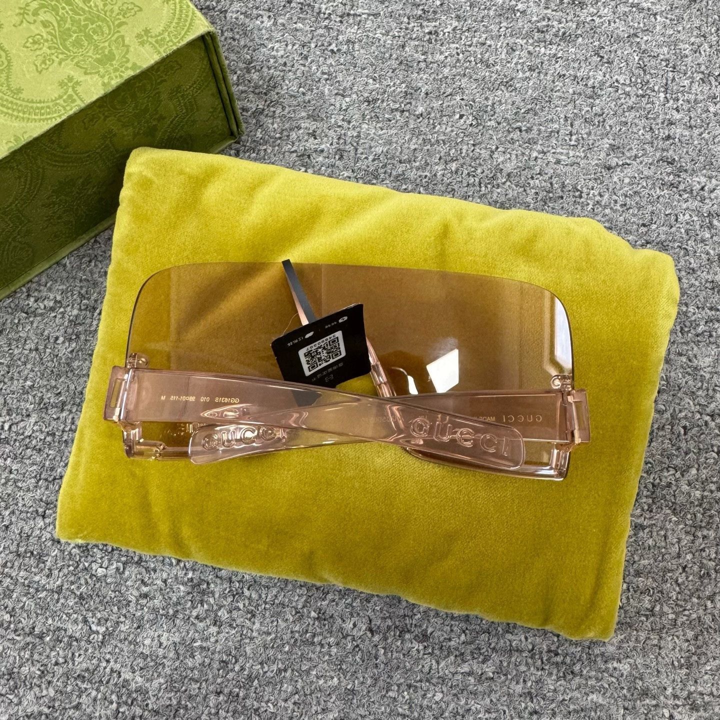 Gucci Gucci Brown Semi-Rimless Irregular Sunglasses Size ONE SIZE - 4 Thumbnail