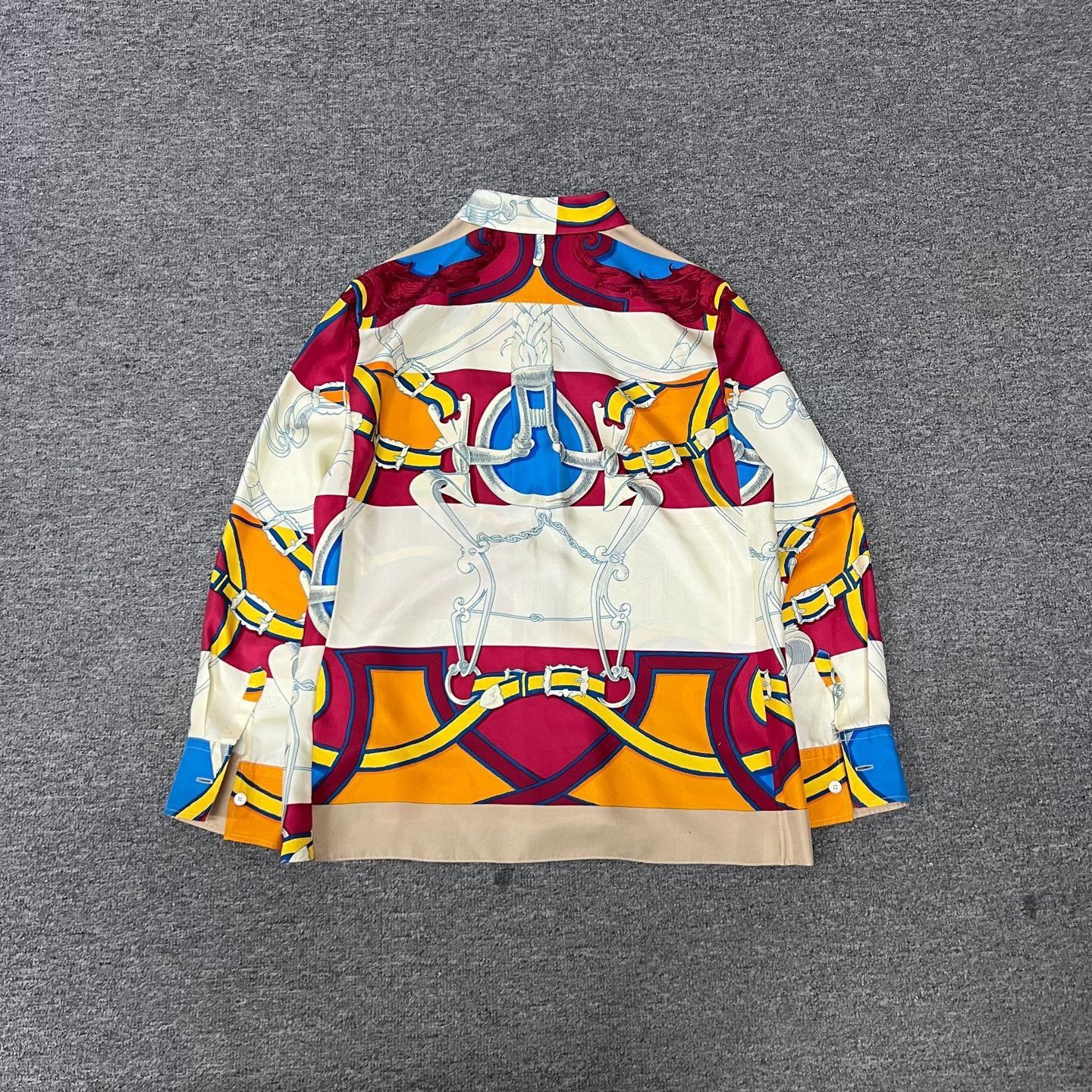 Hermes Hermes Stirrup Chain Print Silk Shirt Size XS / US 0-2 / IT 36-38 - 4 Thumbnail