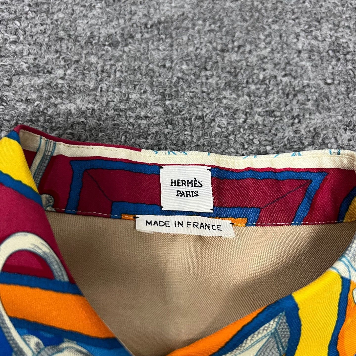 Hermes Hermes Stirrup Chain Print Silk Shirt Size XS / US 0-2 / IT 36-38 - 7 Thumbnail