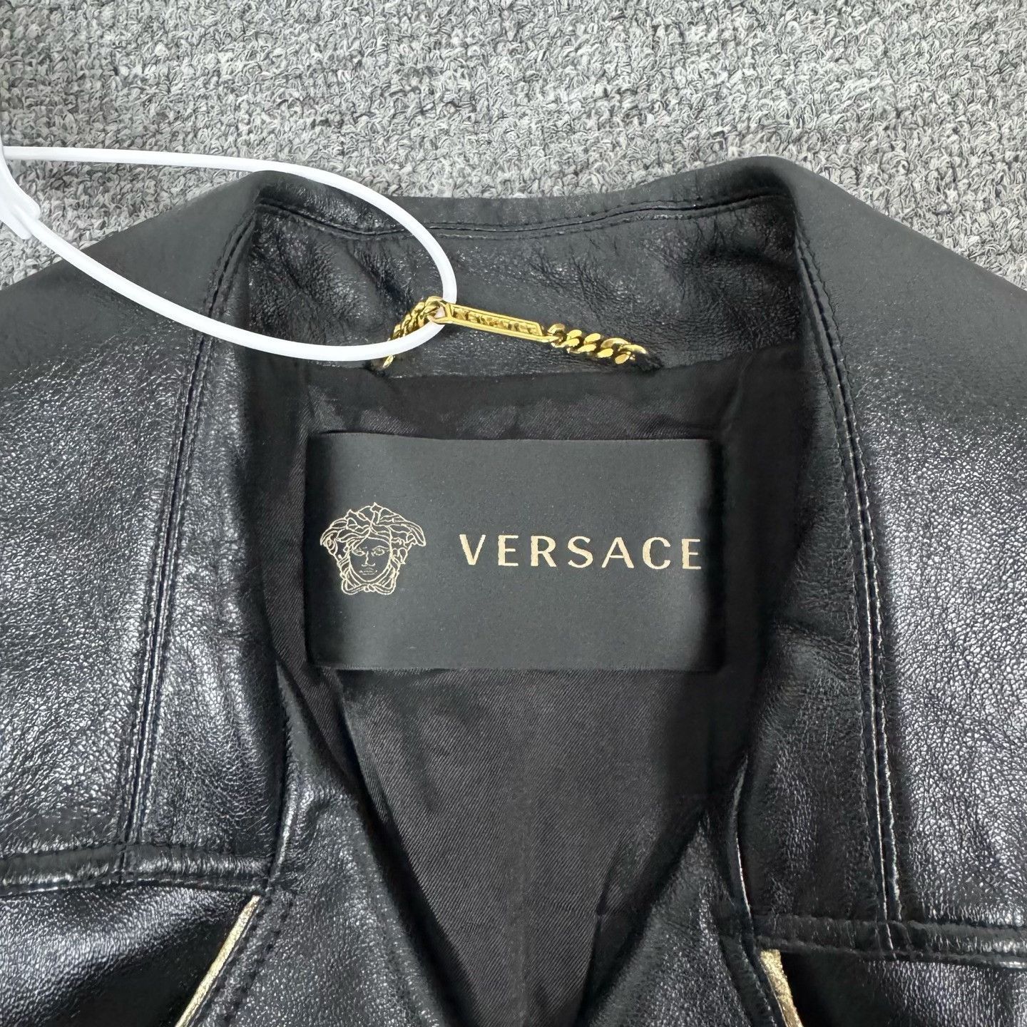 Versace Versace Showpiece Rivet Leather Jacket Size US XXS / EU 40 - 5 Thumbnail
