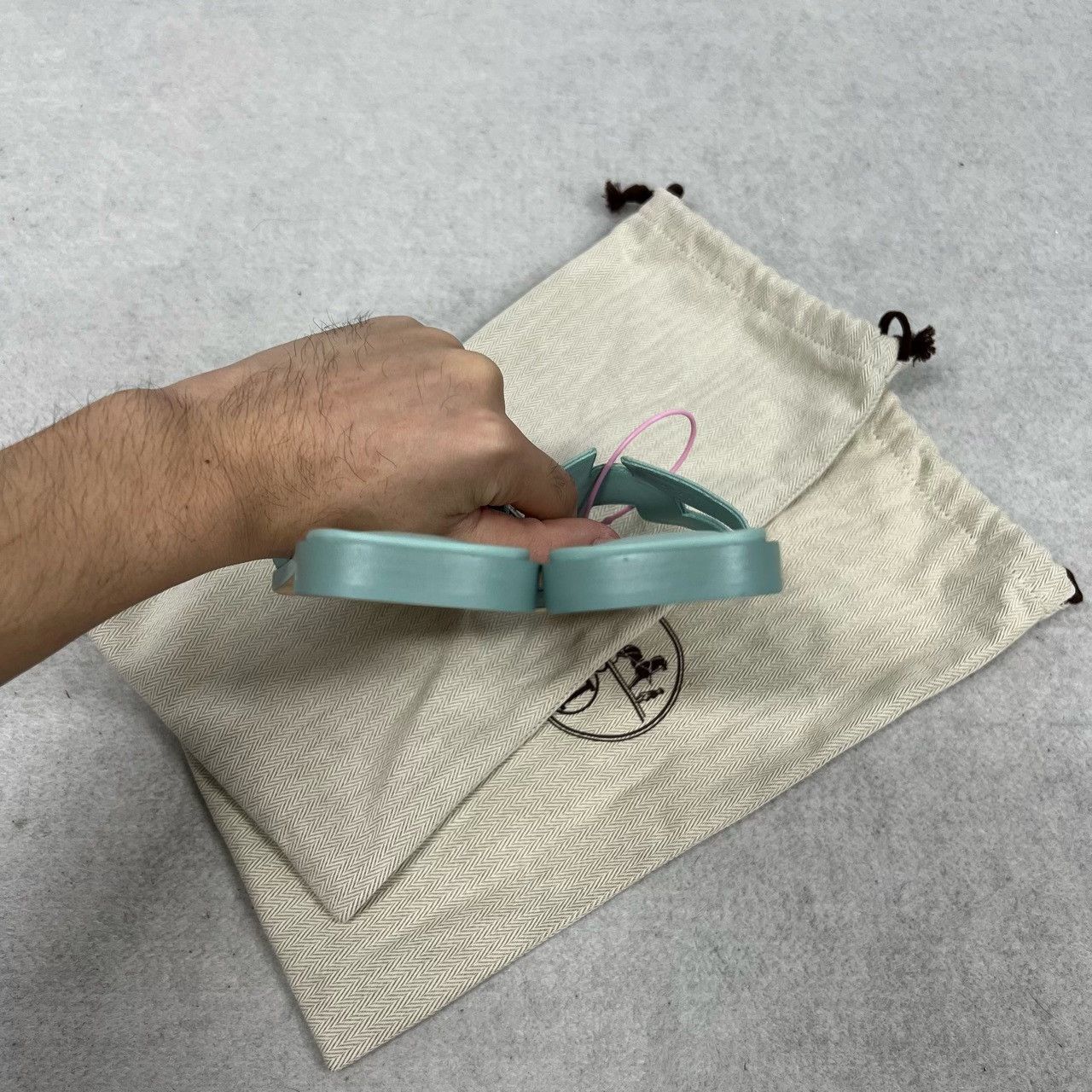 Hermes Hermes Classic H Slippers Mint Green Size US 5 / IT 35 - 6 Thumbnail