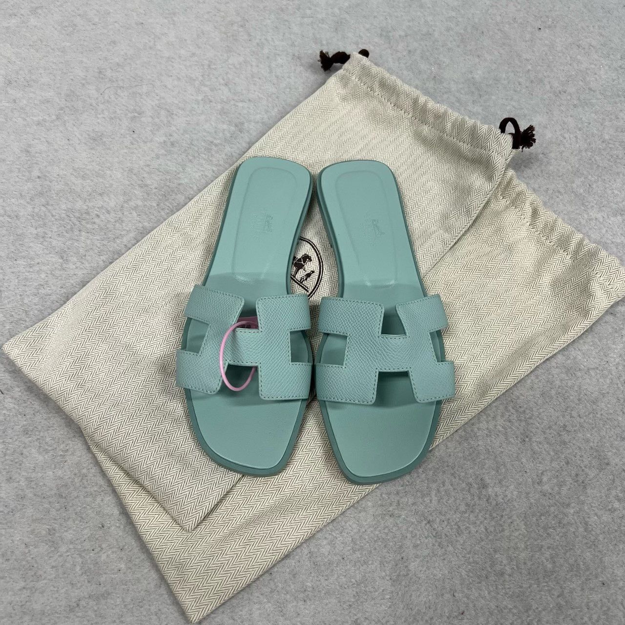 Hermes Hermes Classic H Slippers Mint Green Size US 5 / IT 35 - 3 Thumbnail