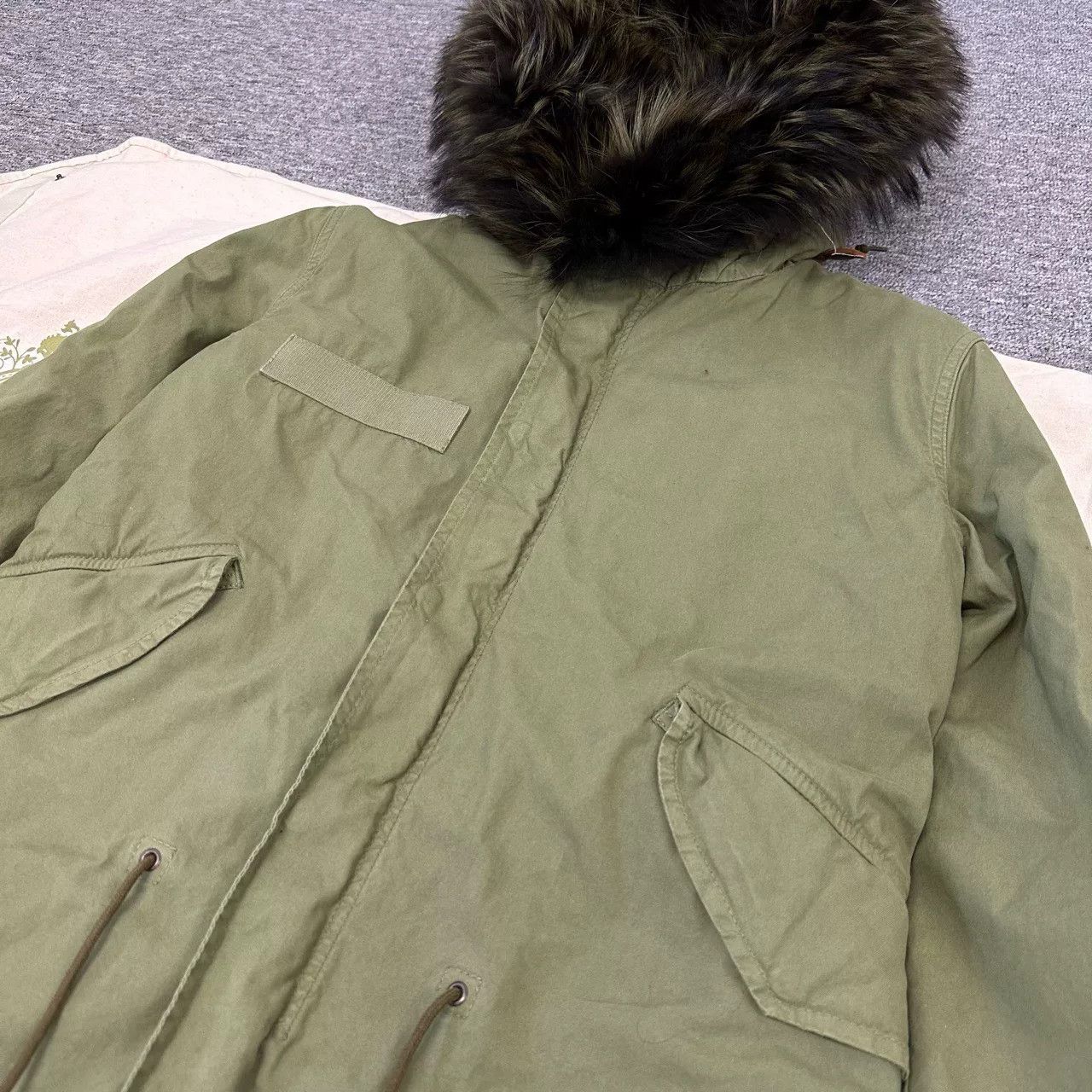MR & MRS ITALY Mr&Mrs Green Fur Parka Coat Size XS / US 0-2 / IT 36-38 - 3 Thumbnail