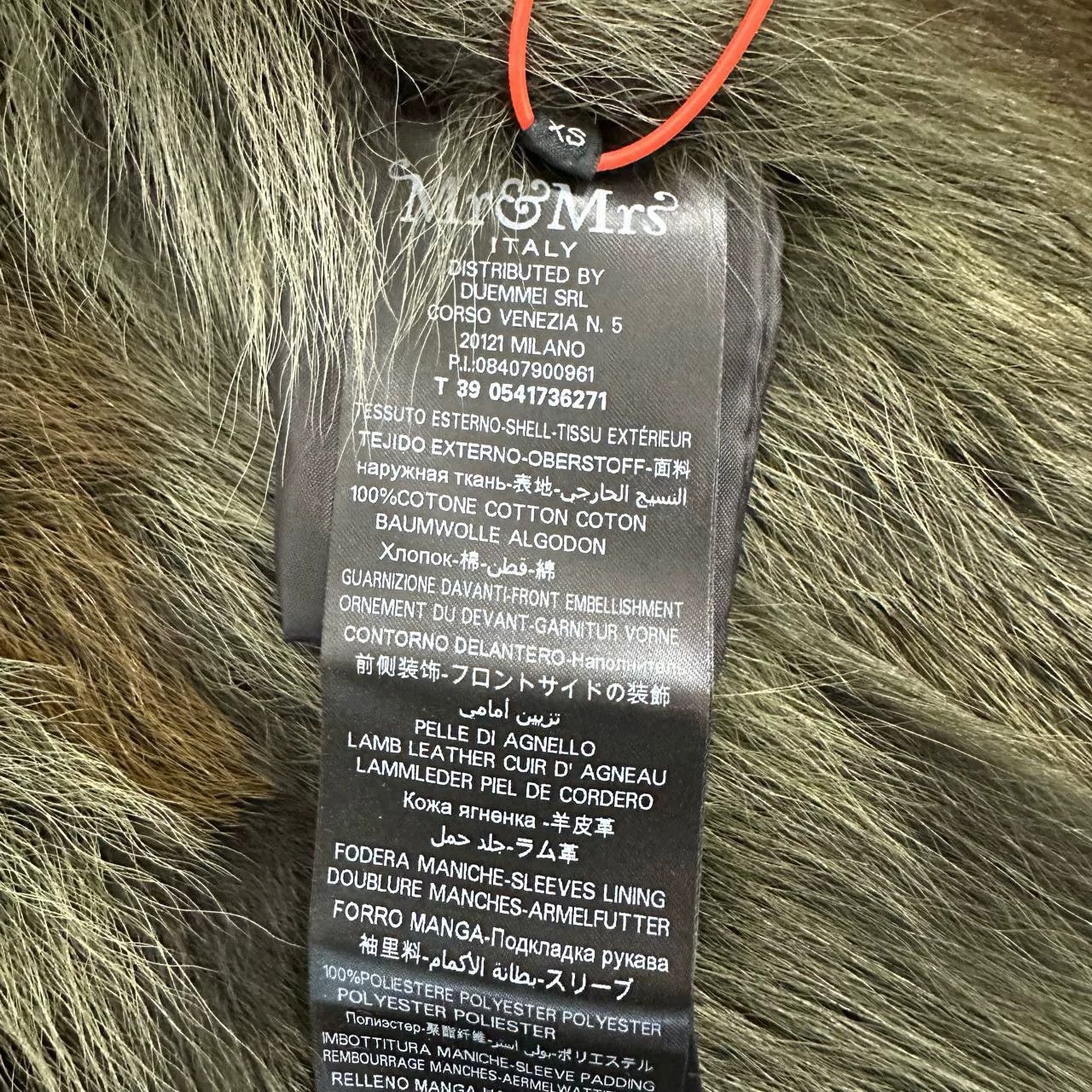 MR & MRS ITALY Mr&Mrs Green Fur Parka Coat Size XS / US 0-2 / IT 36-38 - 8 Thumbnail