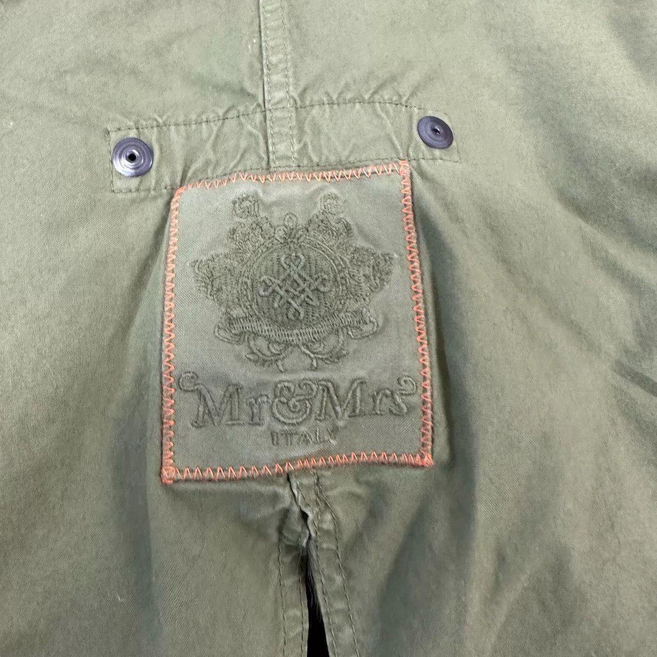 MR & MRS ITALY Mr&Mrs Green Fur Parka Coat Size XS / US 0-2 / IT 36-38 - 7 Thumbnail