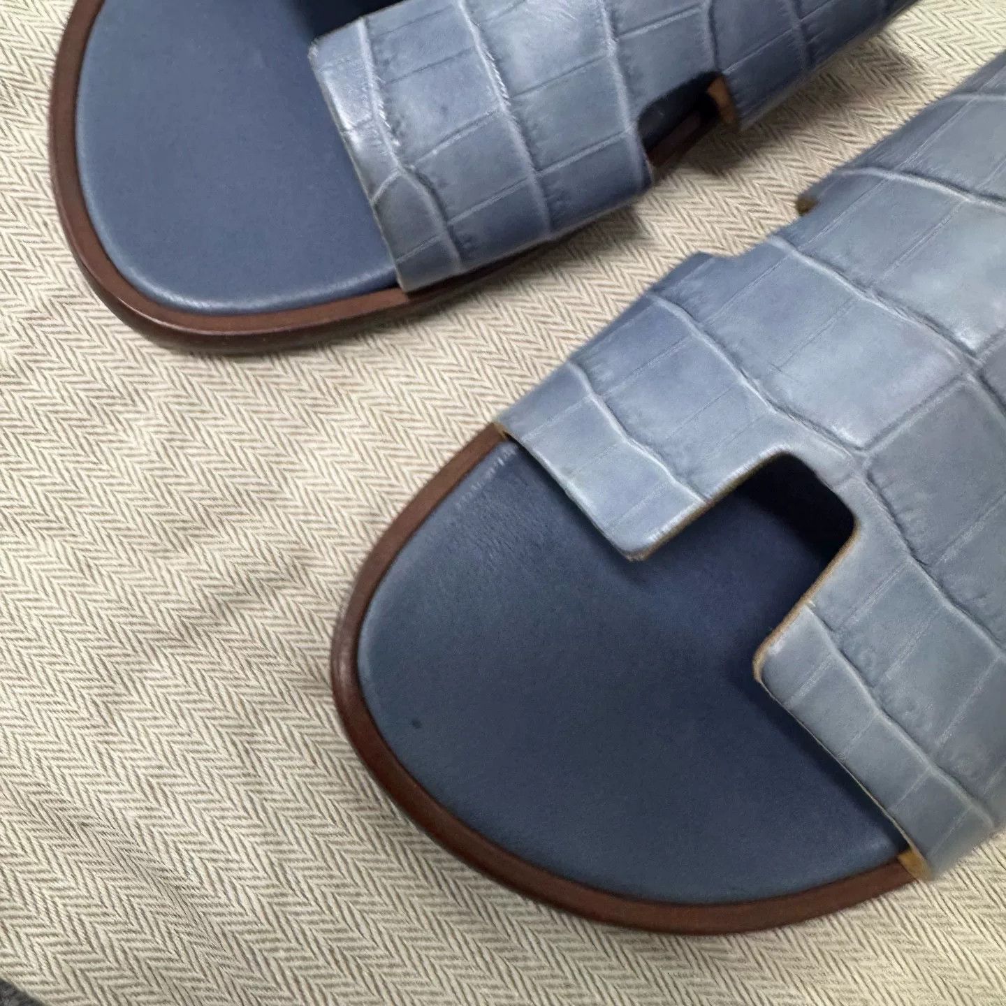 Hermes Hermes Crocodile Skin Slippers Size 41 Size US 8 / EU 41 - 5 Thumbnail