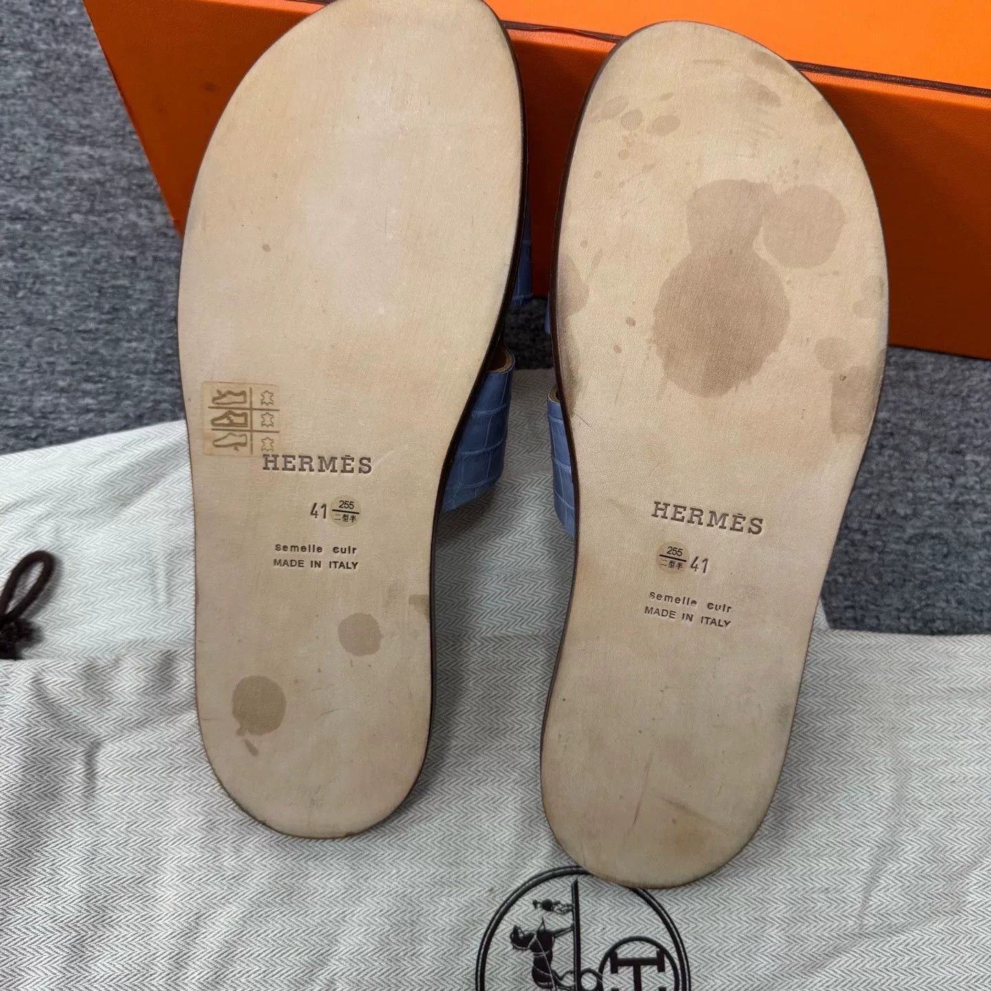 Hermes Hermes Crocodile Skin Slippers Size 41 Size US 8 / EU 41 - 4 Thumbnail