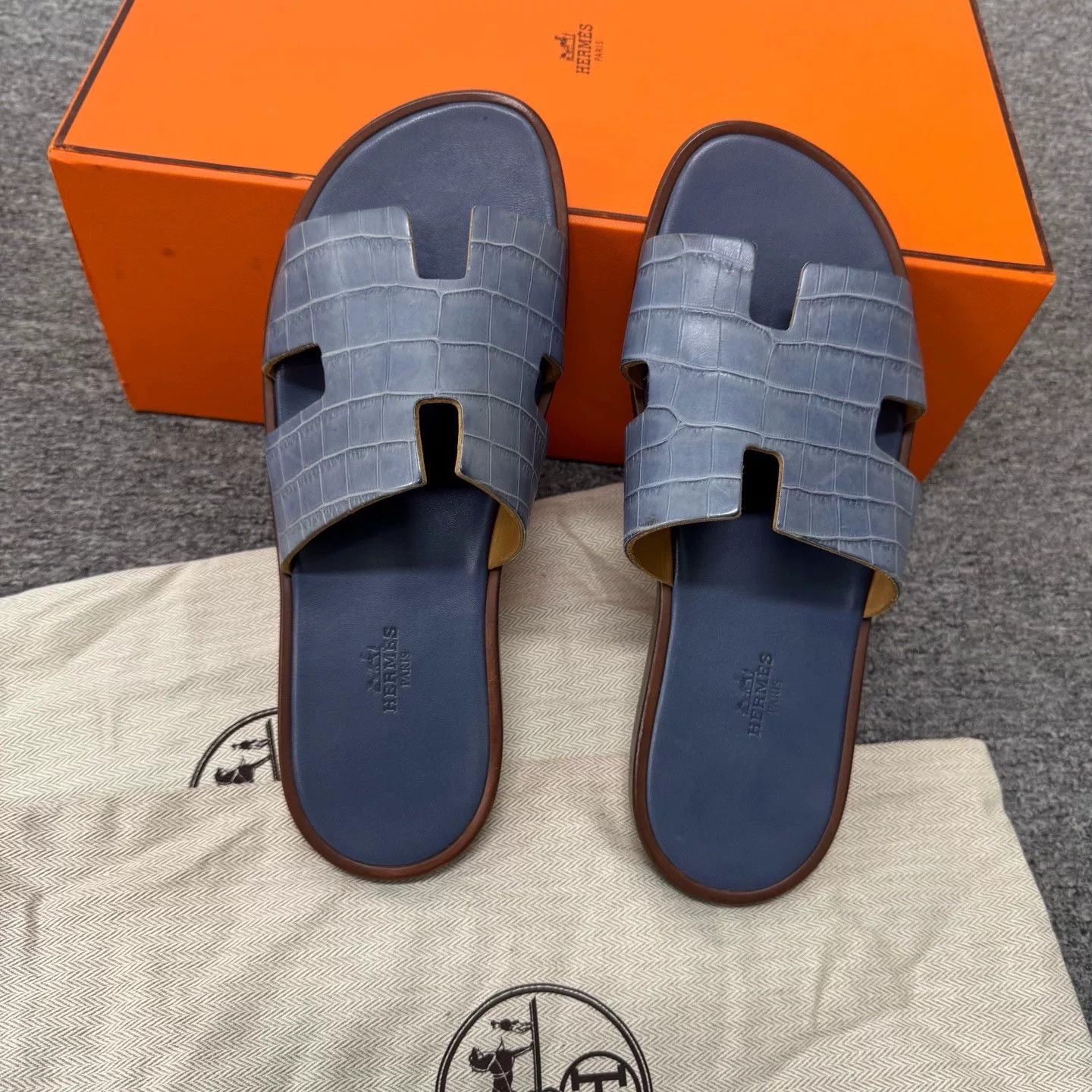 Hermes Hermes Crocodile Skin Slippers Size 41 Size US 8 / EU 41 - 2 Thumbnail