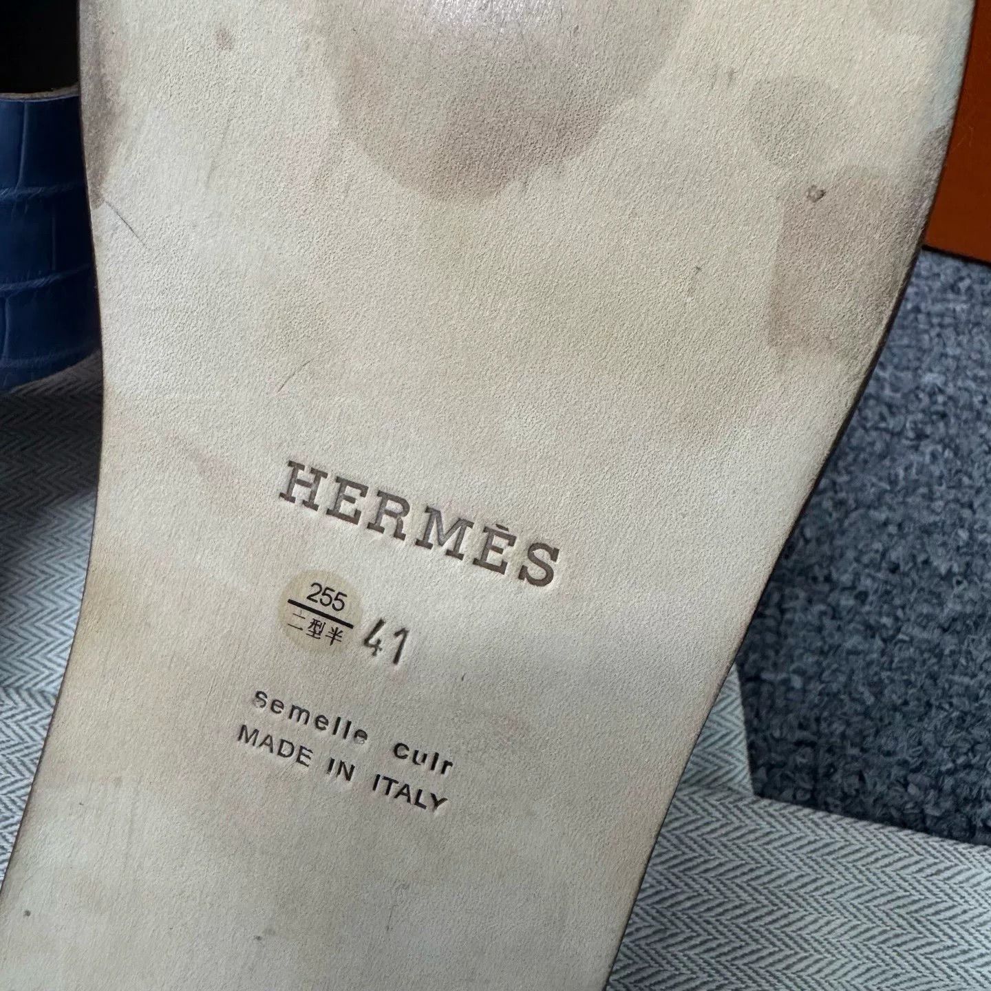 Hermes Hermes Crocodile Skin Slippers Size 41 Size US 8 / EU 41 - 8 Thumbnail