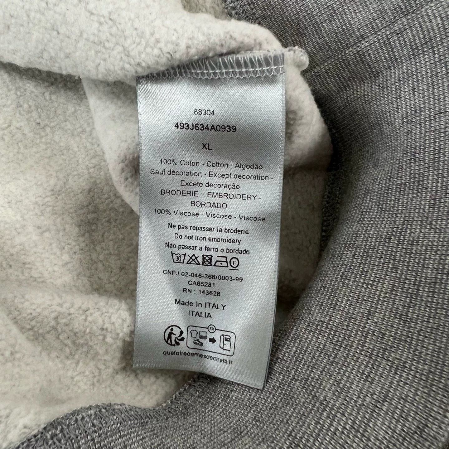 Dior Dior 24 Early Autumn Gray Short Sleeve Sweatshirt XL Size US XL / EU 56 / 4 - 8 Thumbnail