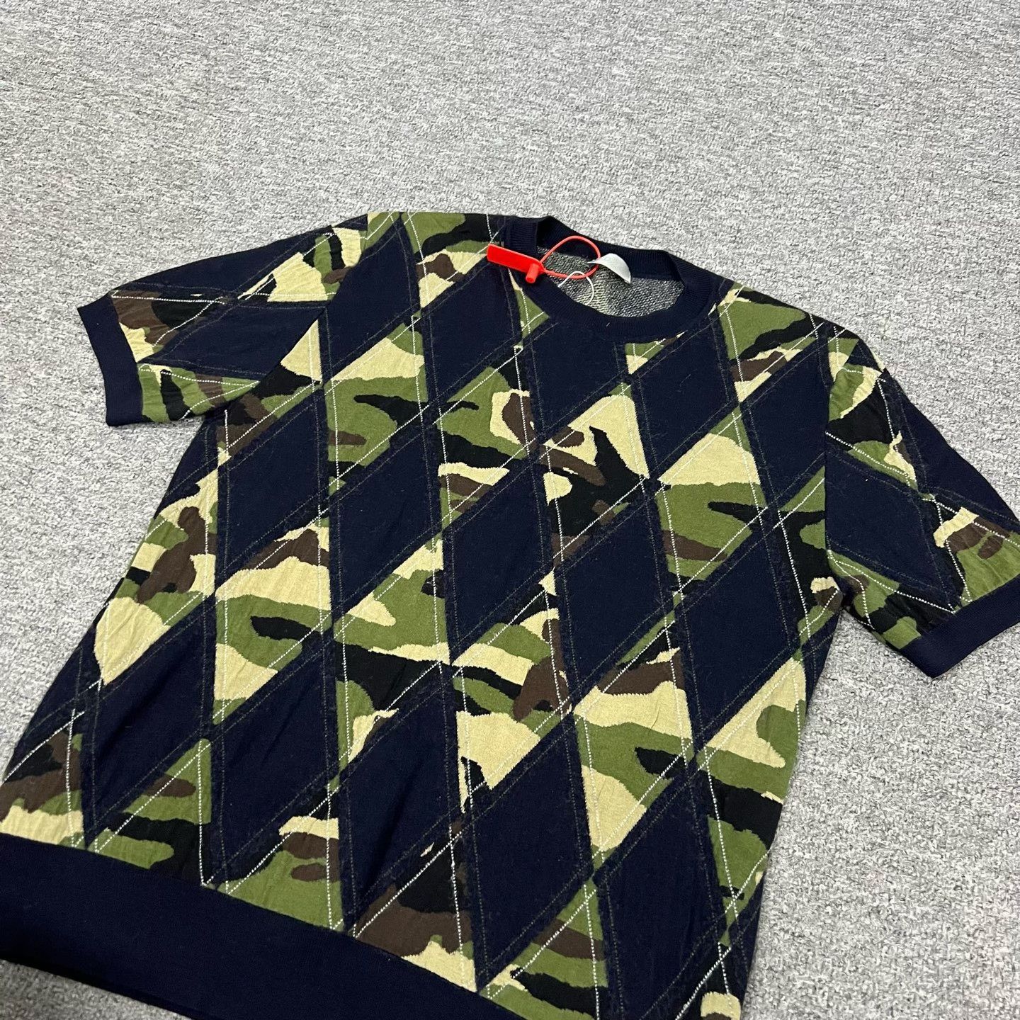 Dior Dior Homme Argyle Camo Wool Knit Short Sleeve Size US M / EU 48-50 / 2 - 3 Thumbnail