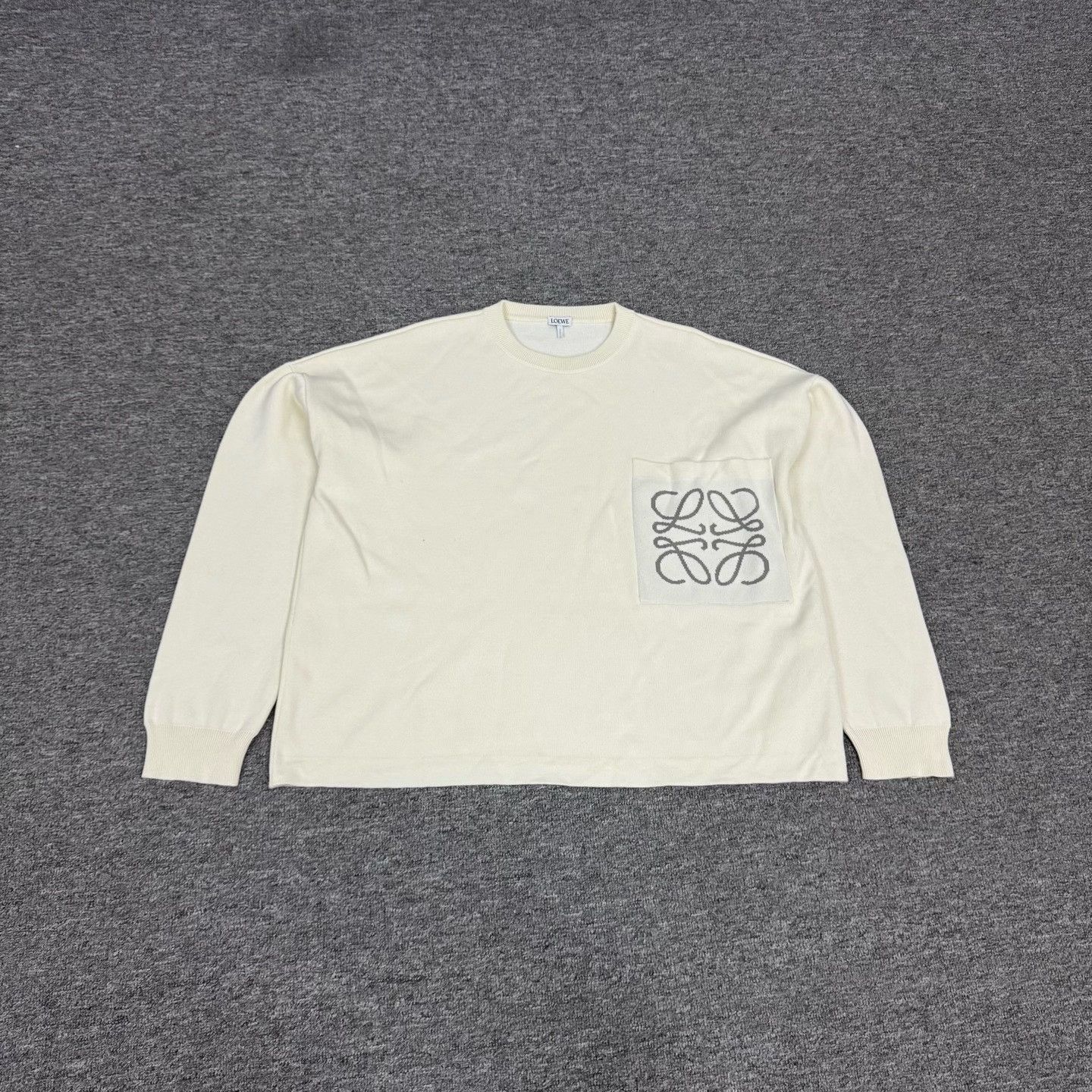 Loewe LOEWE SS23 Logo Pocket Long Sleeve Knit Size US M / EU 48-50 / 2 - 2 Thumbnail