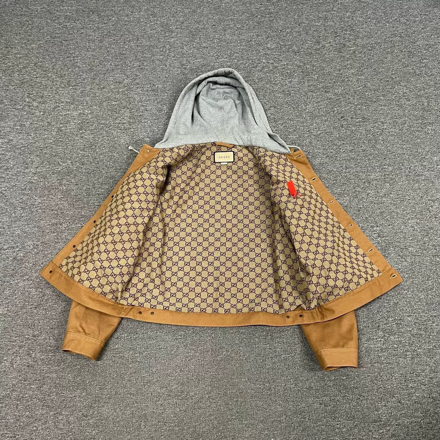Gucci Gucci Hooded Denim Jacket with Lining Print Size US M / EU 48-50 / 2 - 6 Thumbnail