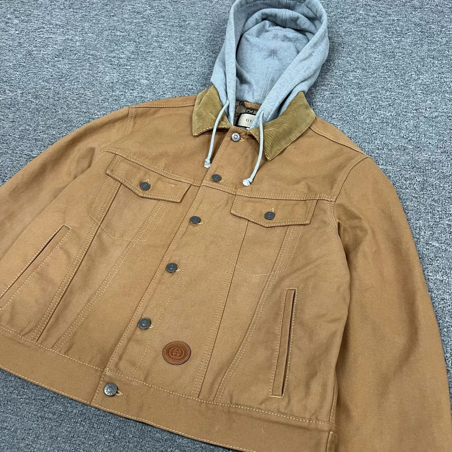 Gucci Gucci Hooded Denim Jacket with Lining Print Size US M / EU 48-50 / 2 - 4 Thumbnail