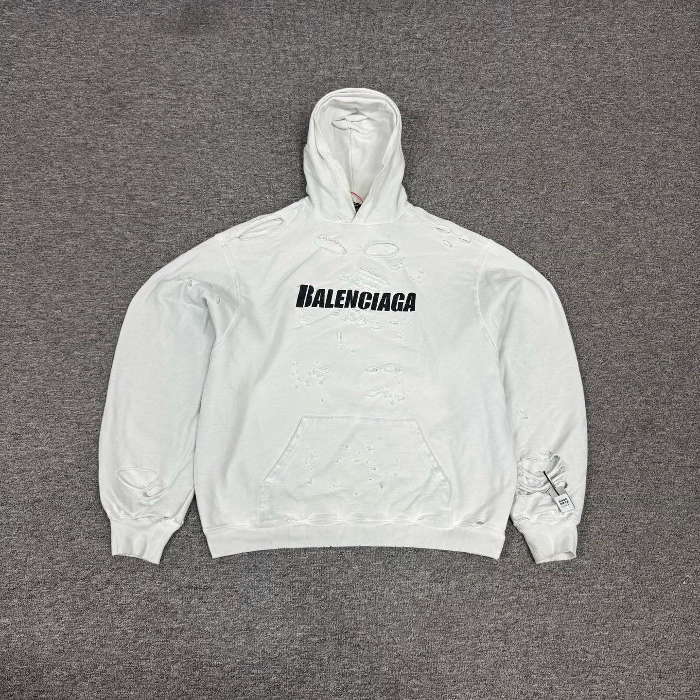 Balenciaga Balenciaga Distressed Fleece Sweatshirt XXS Size US XXS / EU 40 - 3 Thumbnail