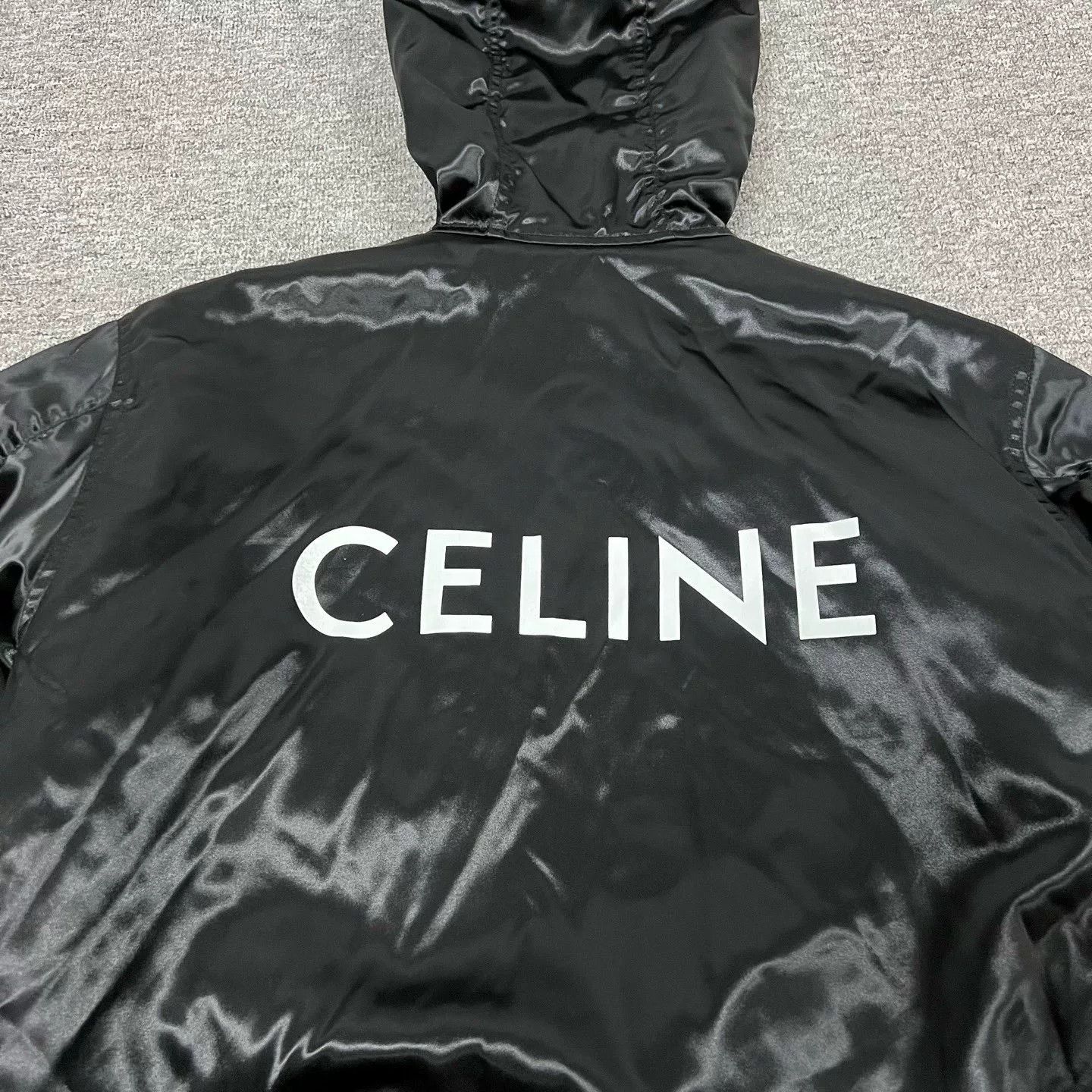 Celine Celine Black Logo Bomber Jacket Size XL / US 12-14 / IT 48-50 - 6 Thumbnail