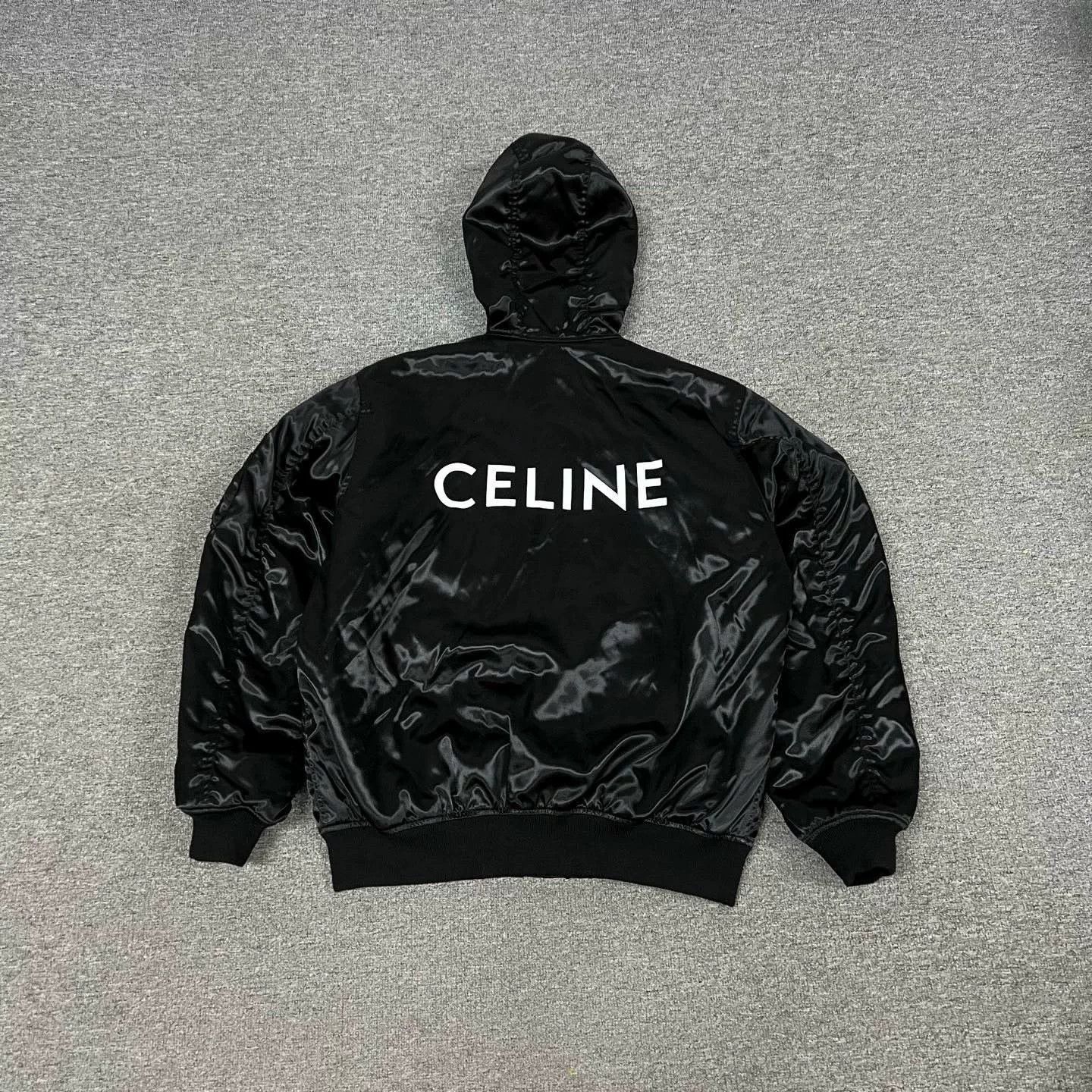 Celine Celine Black Logo Bomber Jacket Size XL / US 12-14 / IT 48-50 - 2 Thumbnail