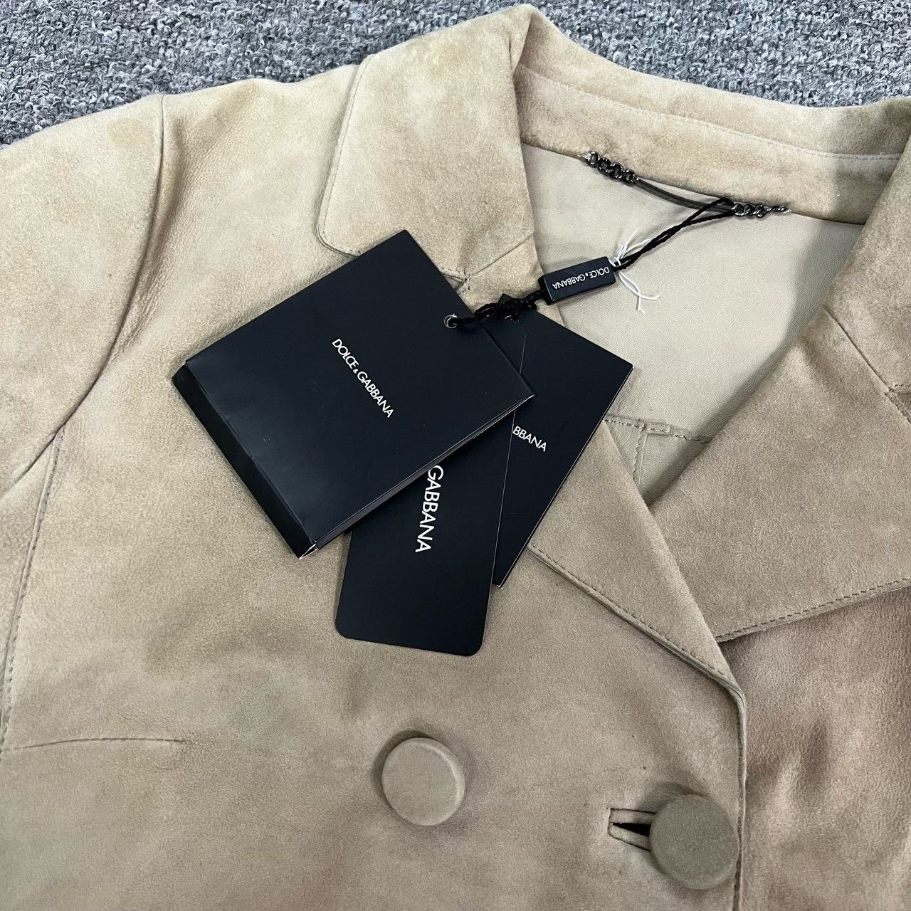 Dolce & Gabbana Dolce Gabbana Double-Breasted Lambskin Leather Jacket Size S / US 4 / IT 40 - 6 Thumbnail
