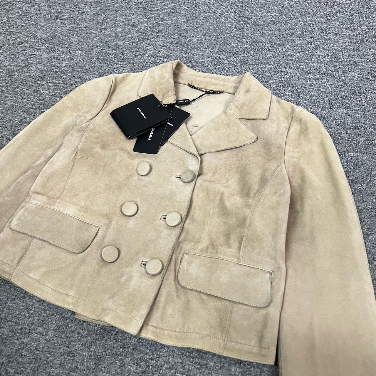 Dolce & Gabbana Dolce Gabbana Double-Breasted Lambskin Leather Jacket Size S / US 4 / IT 40 - 5 Thumbnail