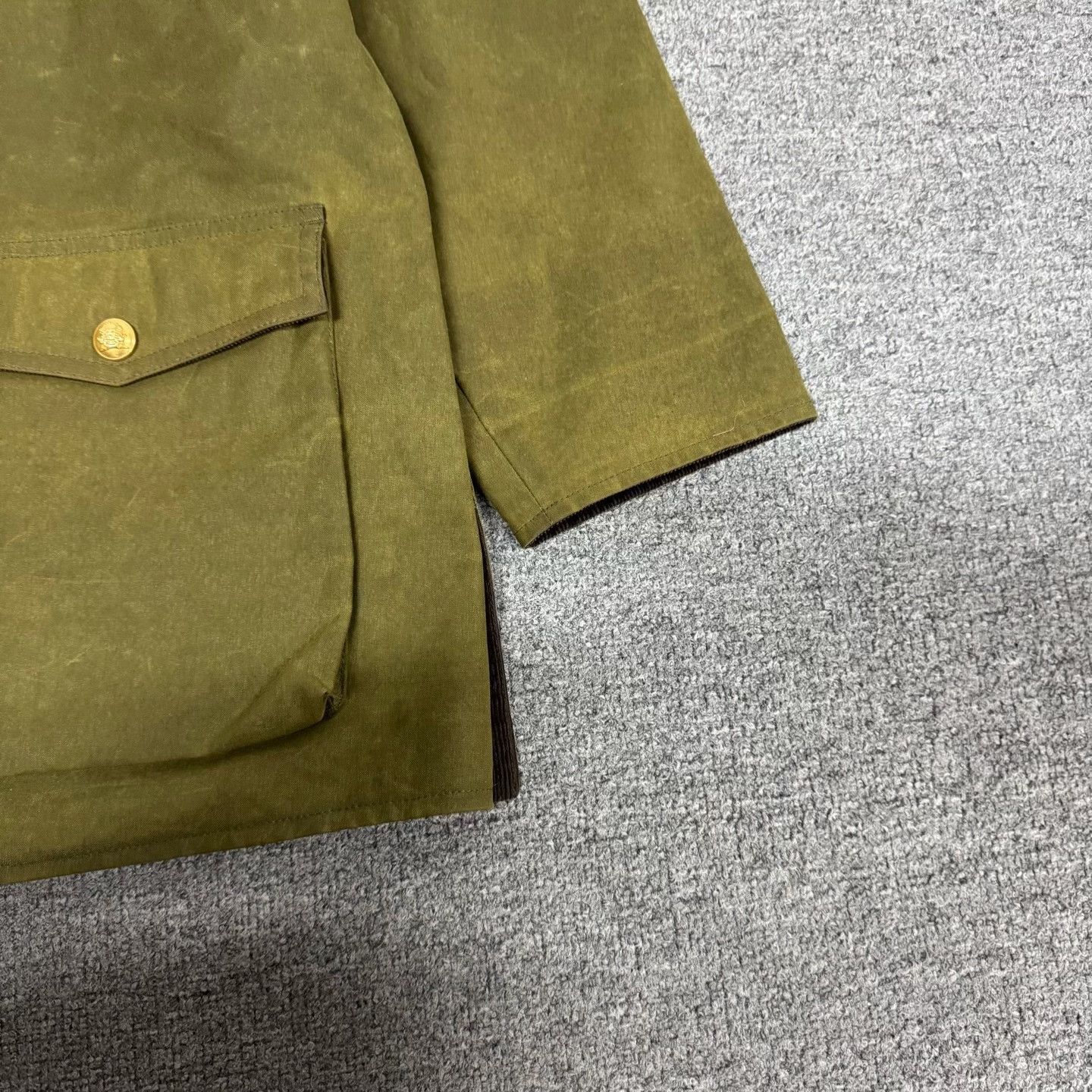 Celine Celine Green Gold Waxed Leather Safari Jacket Size S / US 4 / IT 40 - 5 Thumbnail