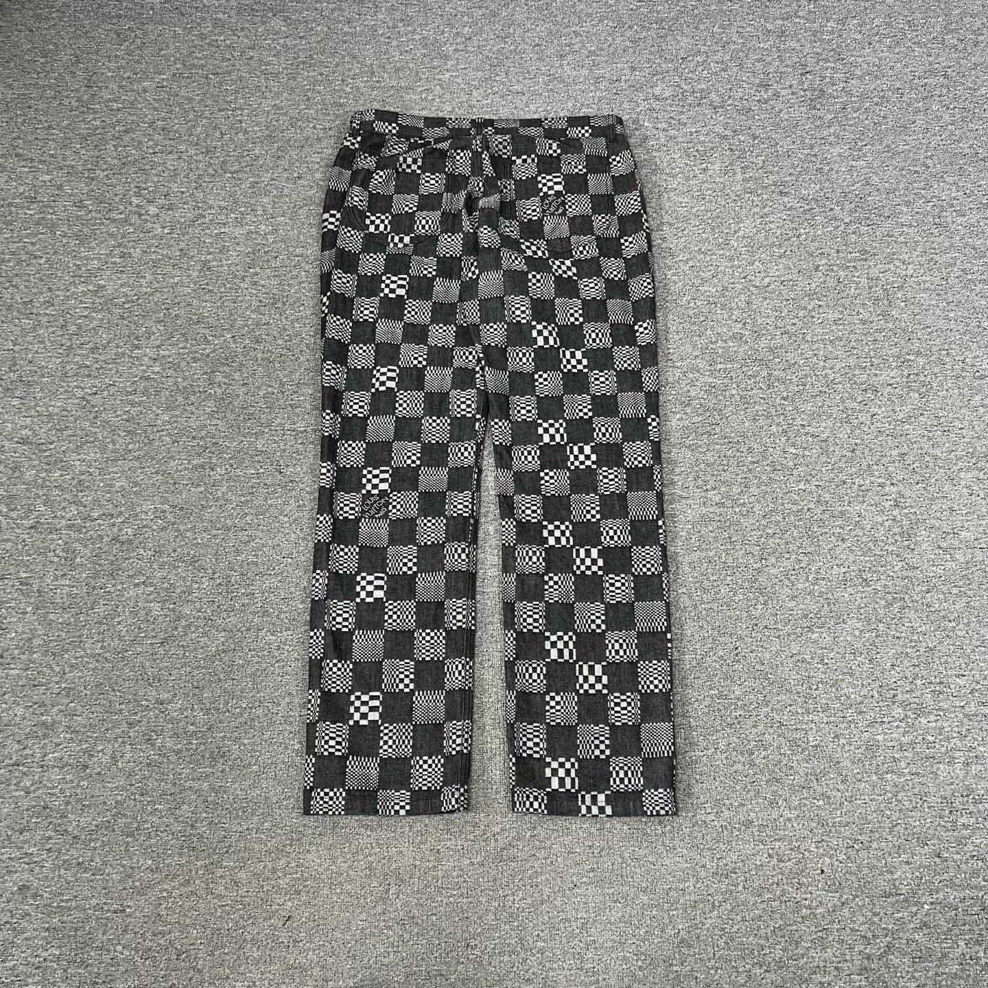 Louis Vuitton Louis Vuitton Checkered Jeans Size 38 Size US 27 - 2 Thumbnail