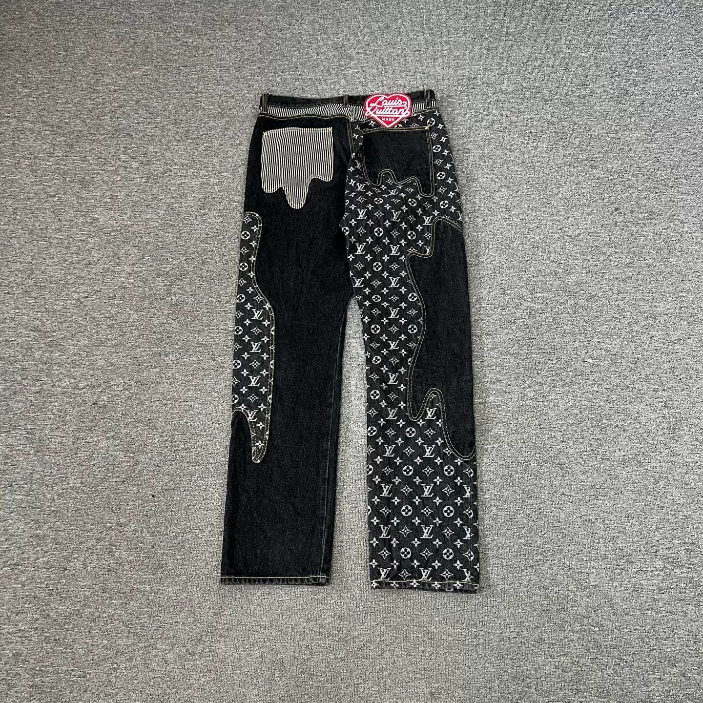Louis Vuitton Louis Vuitton x Nigo2 Deconstructed Monogram Jeans Size US 31 - 2 Thumbnail