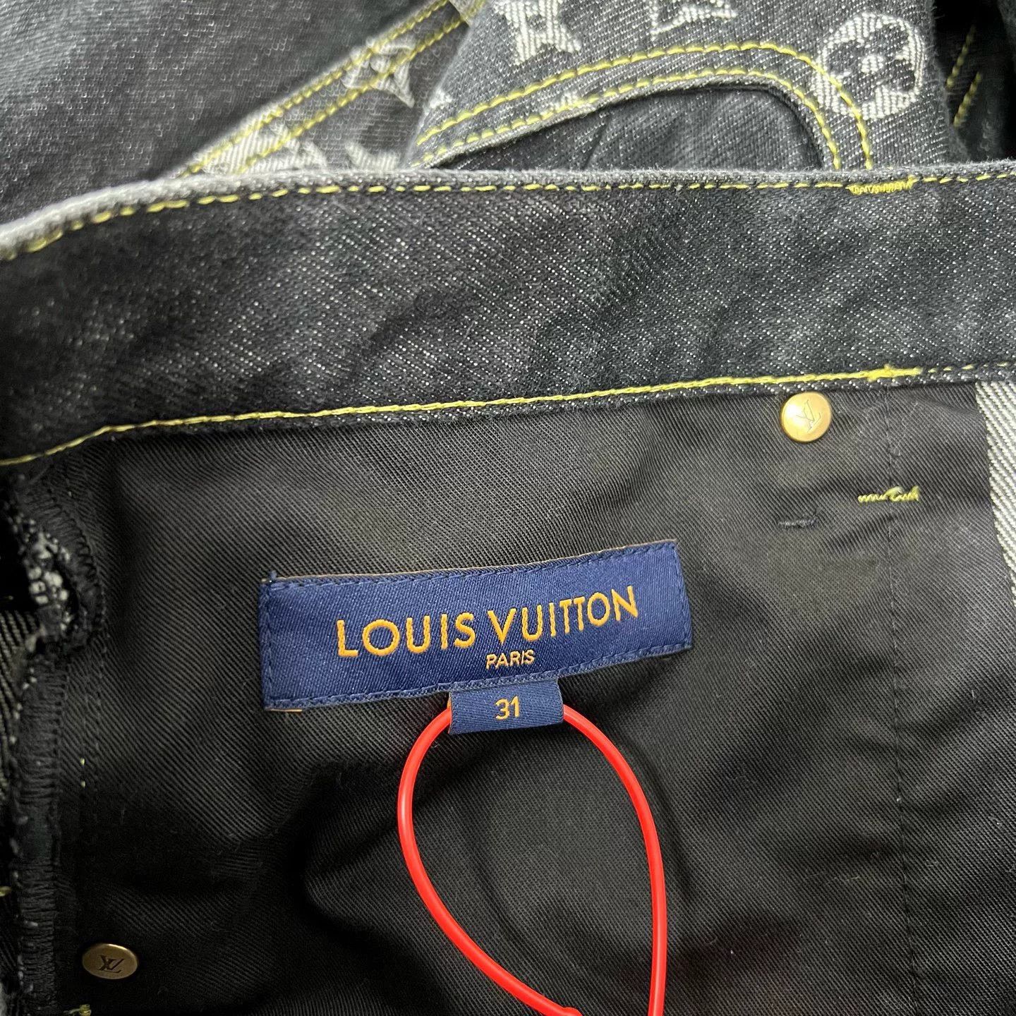 Louis Vuitton Louis Vuitton x Nigo2 Deconstructed Monogram Jeans Size US 31 - 6 Thumbnail