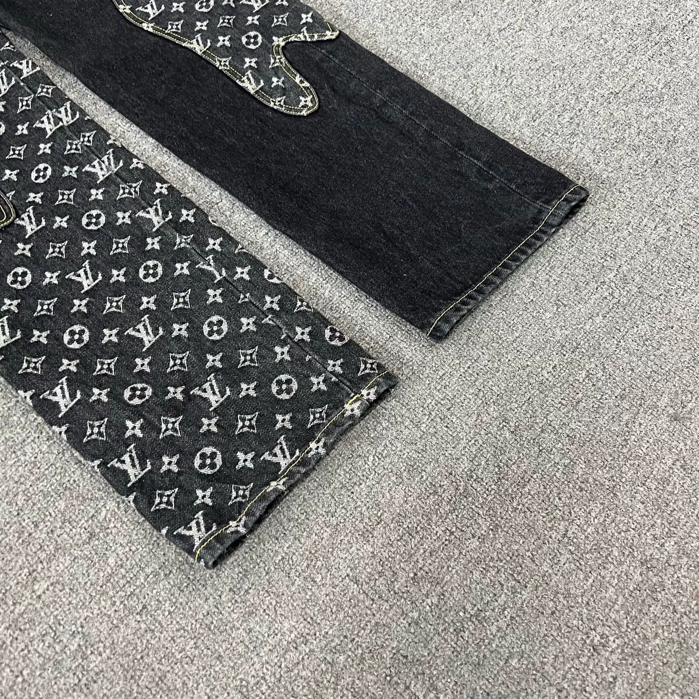 Louis Vuitton Louis Vuitton x Nigo2 Deconstructed Monogram Jeans Size US 31 - 3 Thumbnail