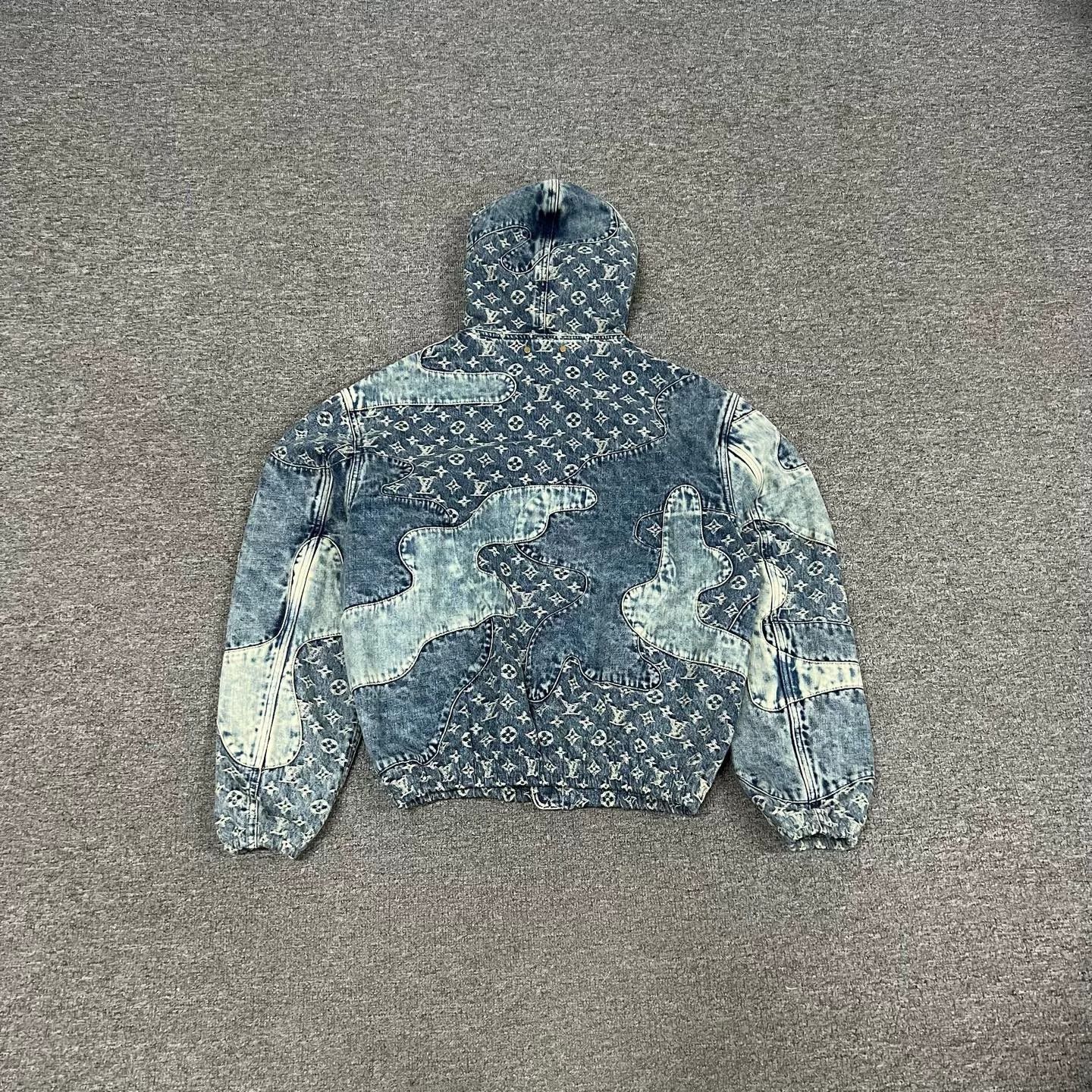 Louis Vuitton Louis Vuitton Blue Monogram Denim Hooded Jacket Size US S / EU 44-46 / 1 - 2 Thumbnail