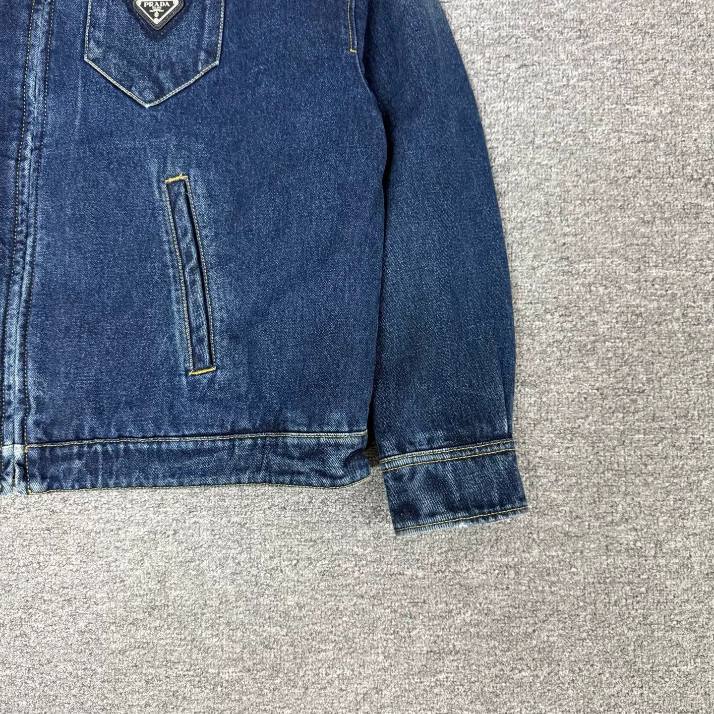 Prada Prada Triangle Logo Shearling Denim Jacket Size US S / EU 44-46 / 1 - 2 Thumbnail