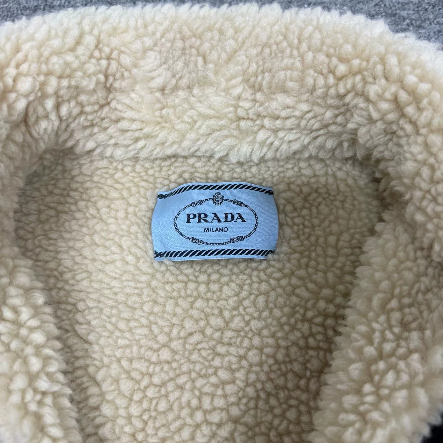 Prada Prada Triangle Logo Shearling Denim Jacket Size US S / EU 44-46 / 1 - 4 Thumbnail