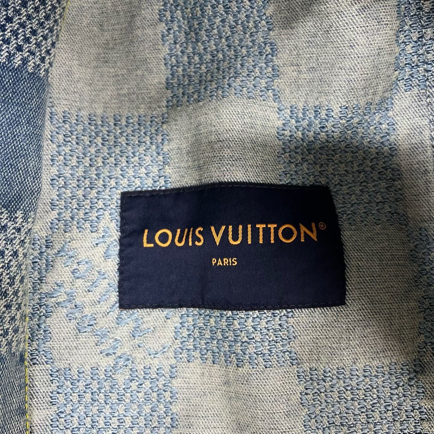 Louis Vuitton Louis Vuitton Damier Collarless Denim Jacket Size US XL / EU 56 / 4 - 7 Thumbnail