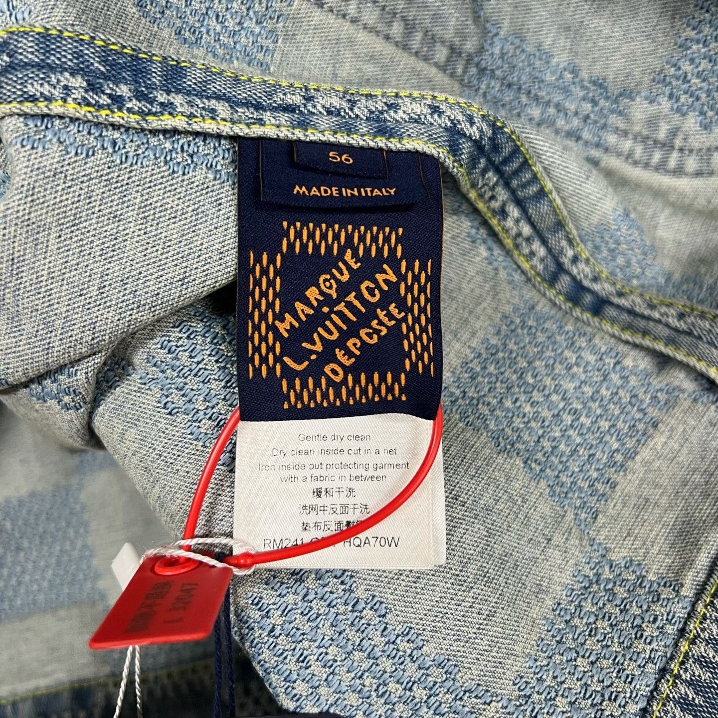 Louis Vuitton Louis Vuitton Damier Collarless Denim Jacket Size US XL / EU 56 / 4 - 8 Thumbnail
