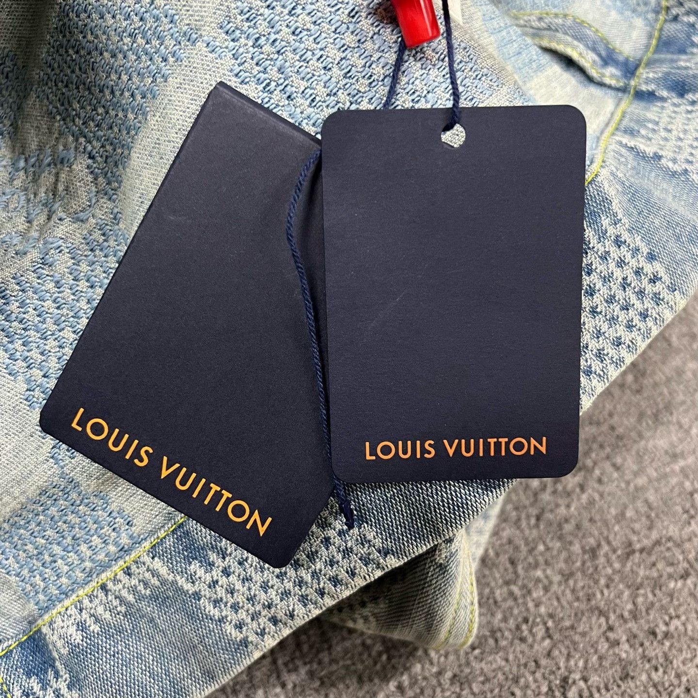 Louis Vuitton Louis Vuitton Damier Collarless Denim Jacket Size US XL / EU 56 / 4 - 9 Thumbnail
