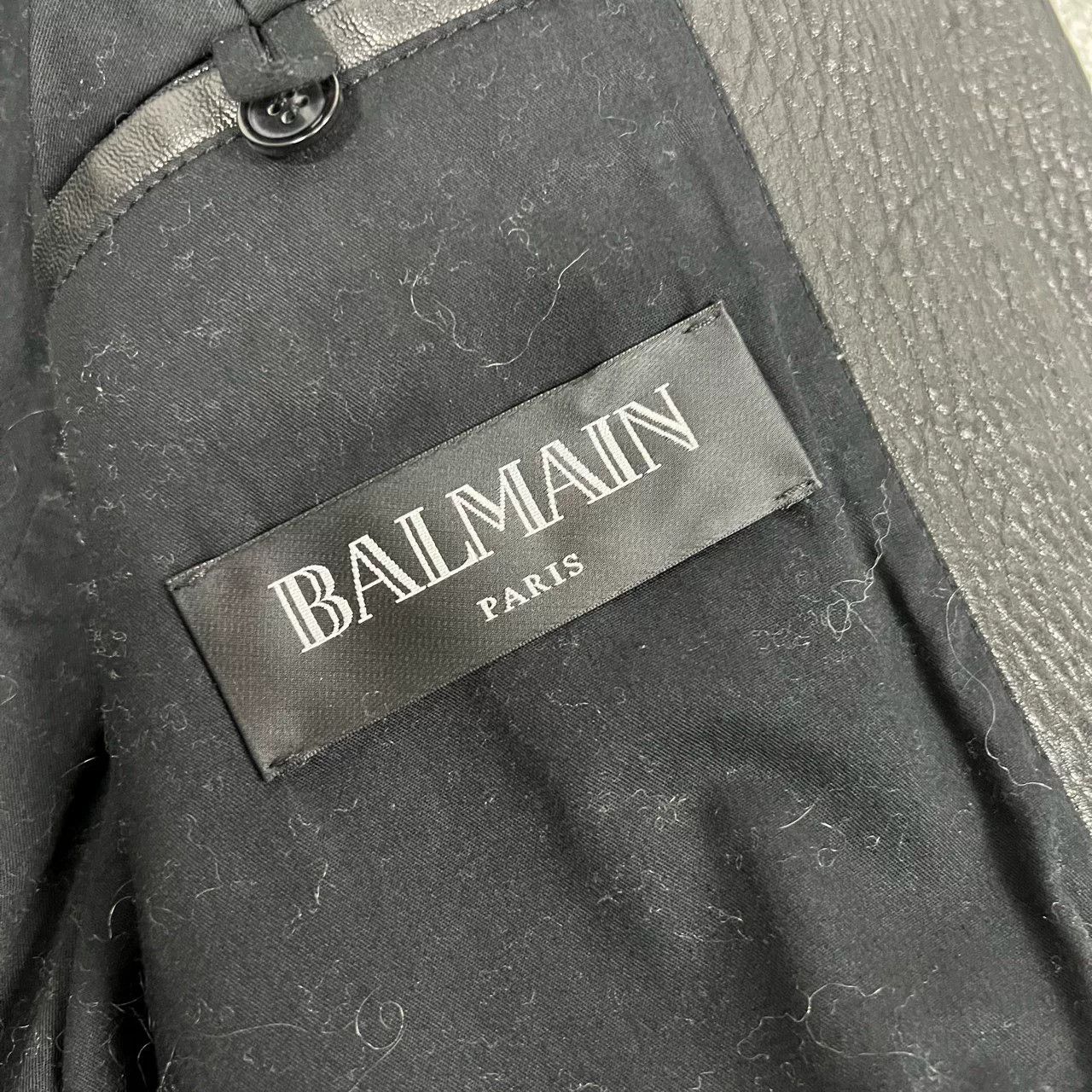 Balmain Balmain Classic Black Motorcycle Leather Jacket Size US S / EU 44-46 / 1 - 7 Thumbnail