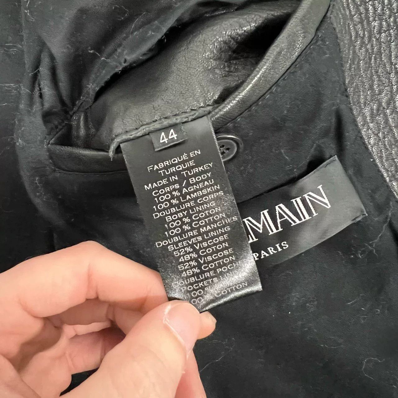 Balmain Balmain Classic Black Motorcycle Leather Jacket Size US S / EU 44-46 / 1 - 5 Thumbnail