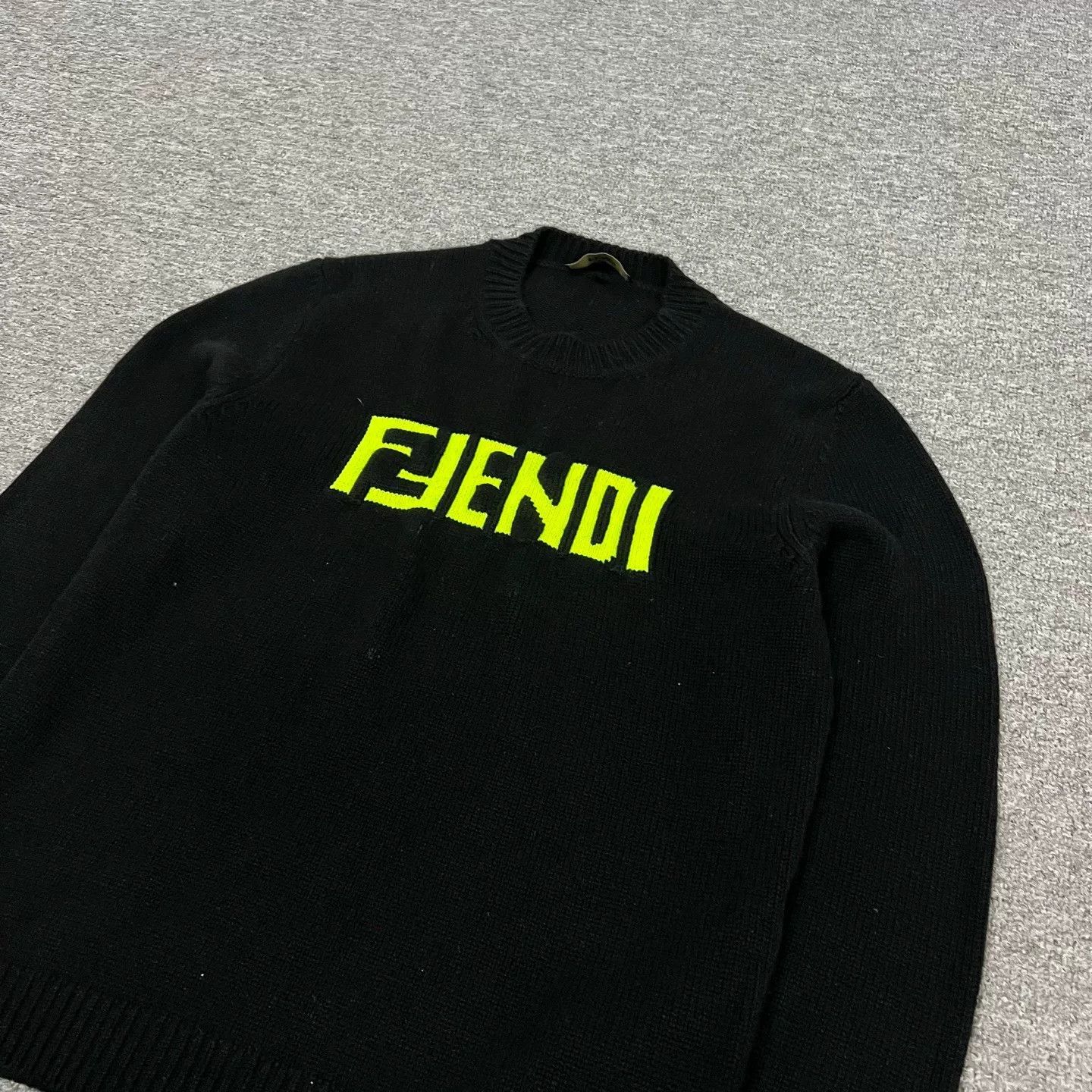 Fendi Fendi Green Logo Cashmere Knit Sweater Size US S / EU 44-46 / 1 - 6 Thumbnail