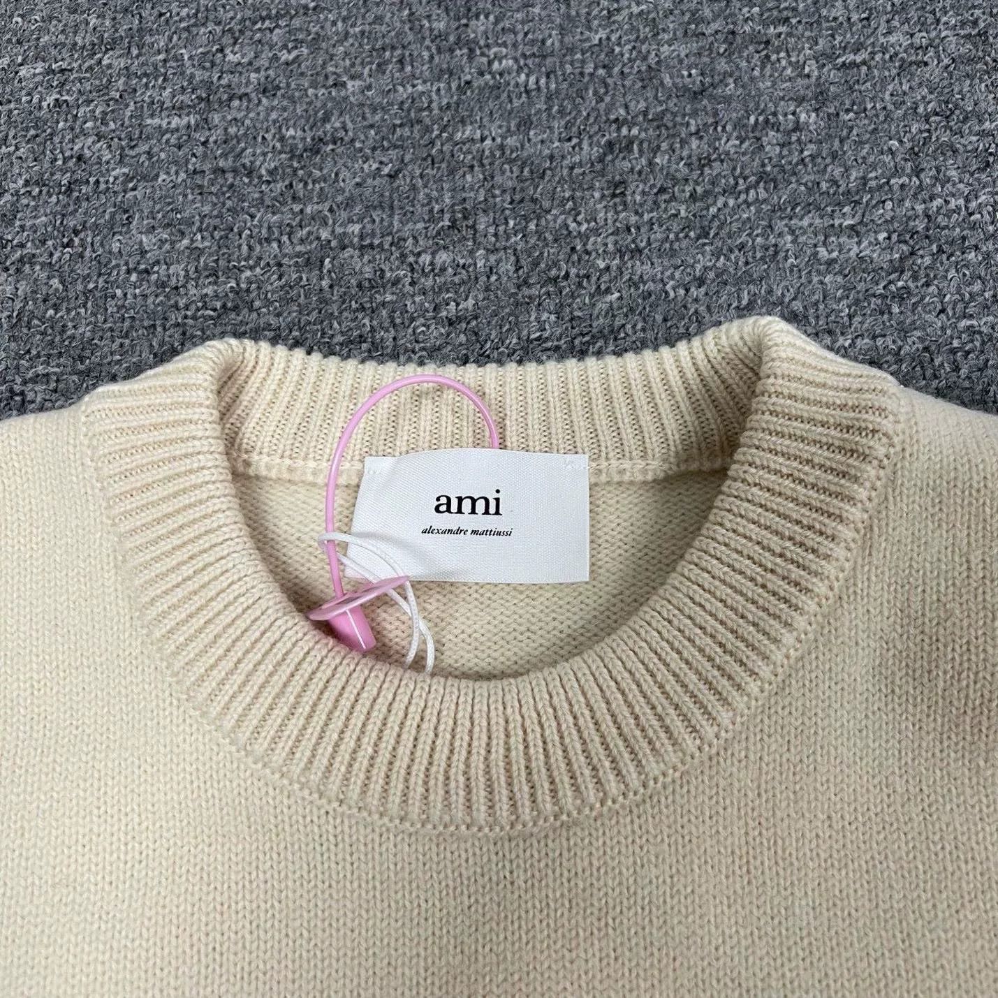 AMI Authentic AMI Heart Logo Wool Sweater Size US M / EU 48-50 / 2 - 6 Thumbnail