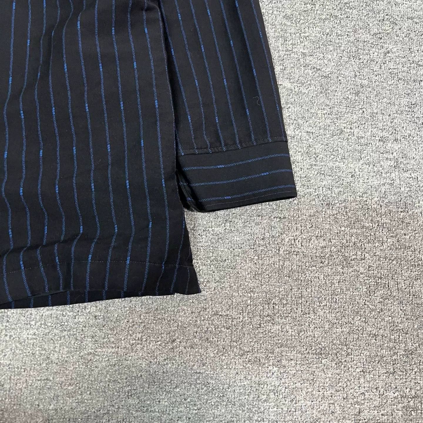 Fendi Fendi Dark Blue Stripe Wool Shirt Jacket 54 Size US L / EU 52-54 / 3 - 3 Thumbnail