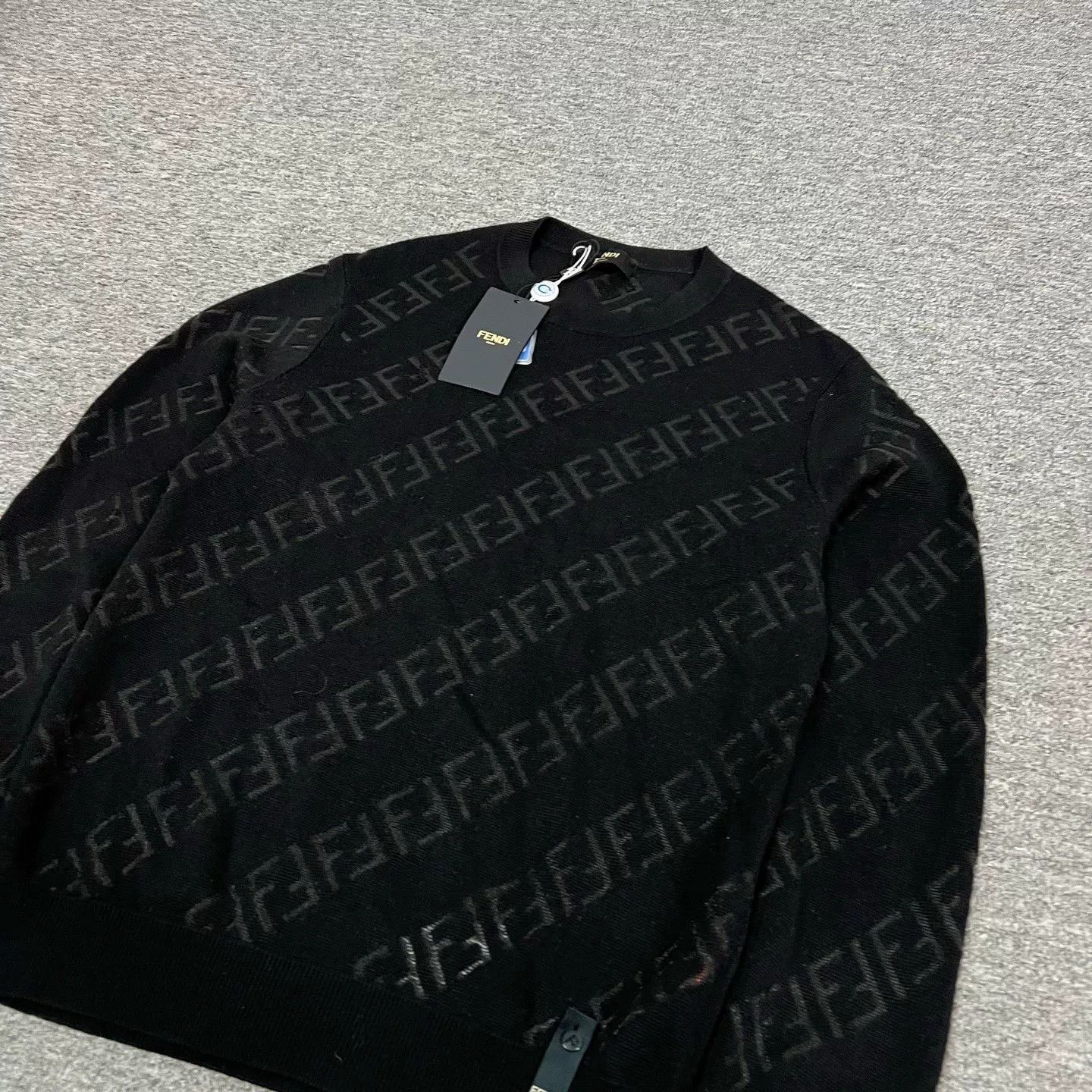 Fendi Fendi Double F Black Monogram Wool Sweater Size US M / EU 48-50 / 2 - 4 Thumbnail