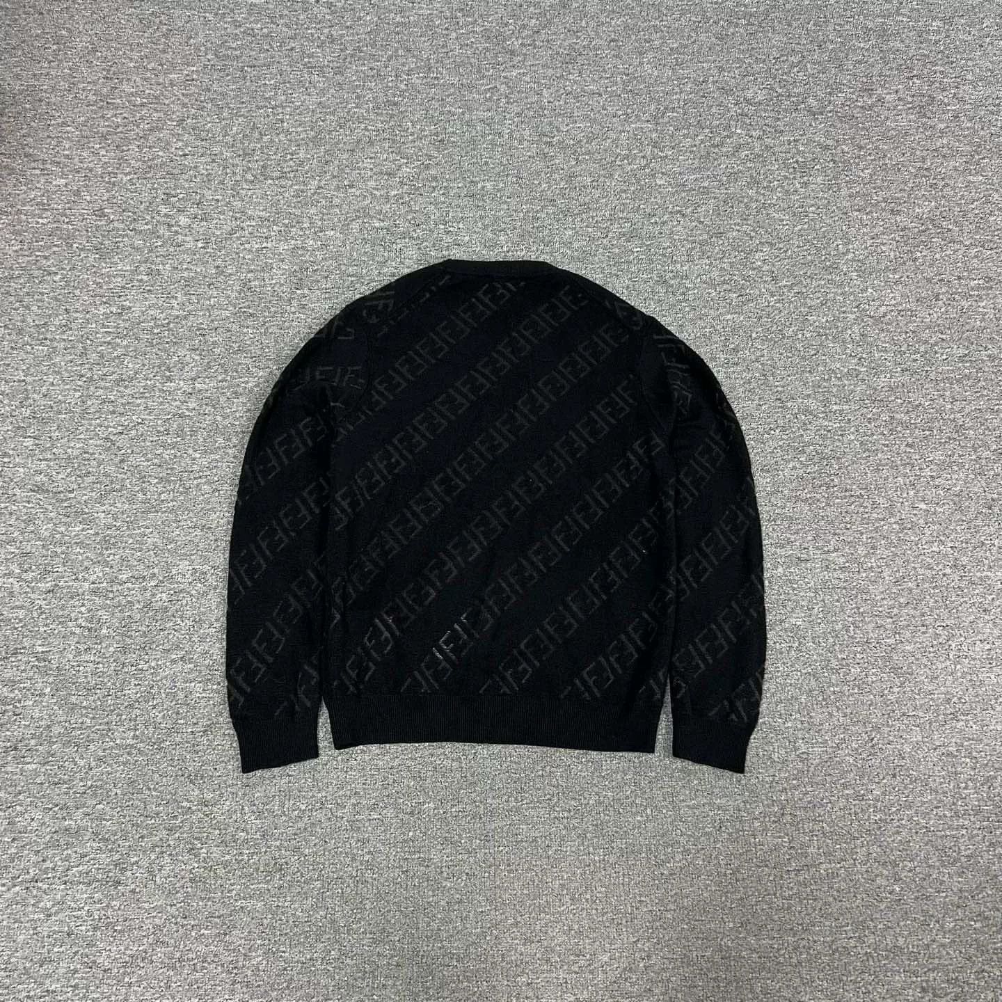 Fendi Fendi Double F Black Monogram Wool Sweater Size US M / EU 48-50 / 2 - 2 Thumbnail
