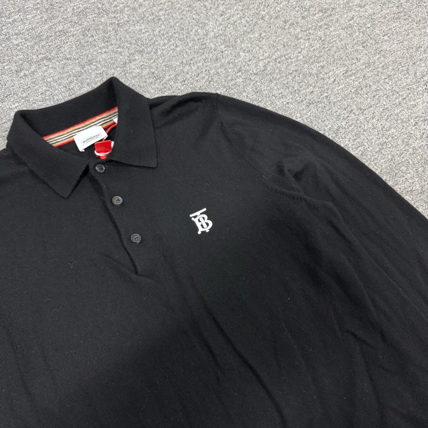 Burberry Burberry TB Embroidered Wool Polo Sweater Size US M / EU 48-50 / 2 - 5 Thumbnail