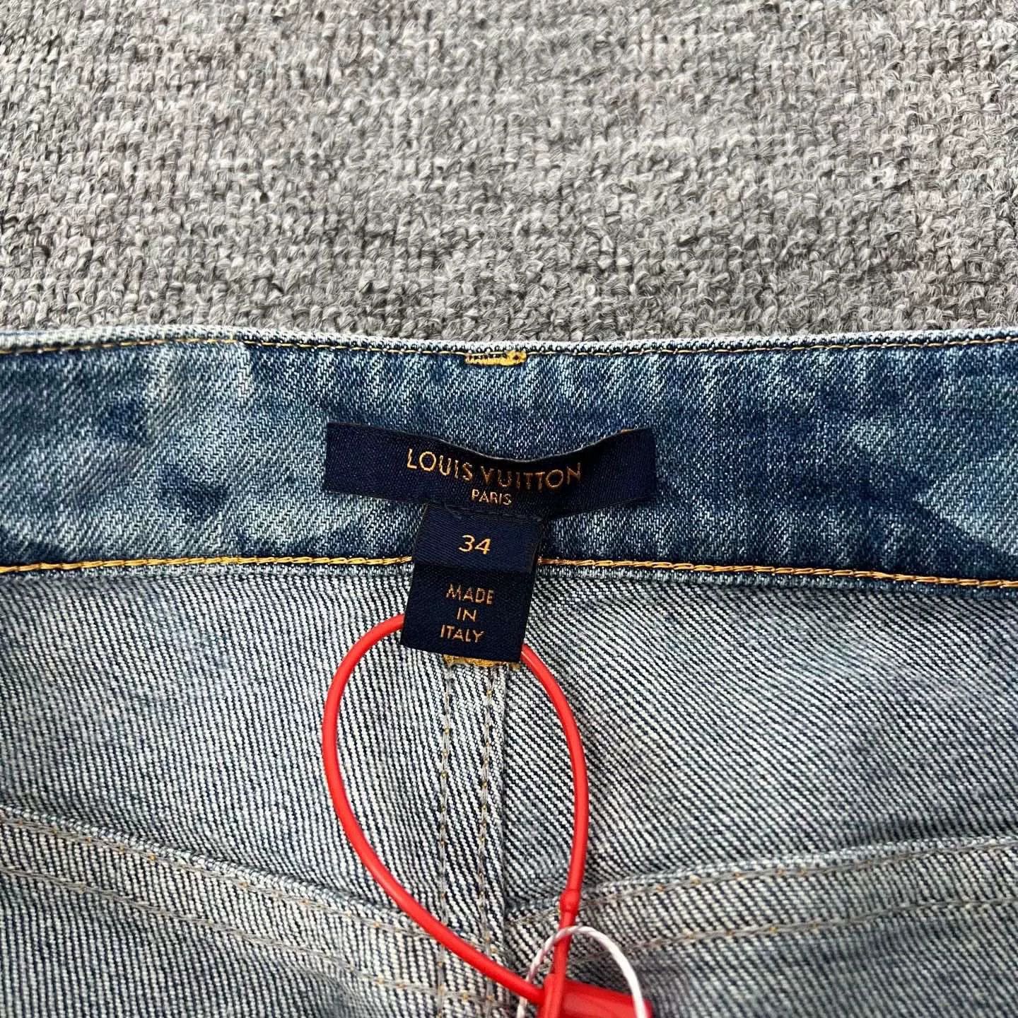 Louis Vuitton Louis Vuitton Monogram Straight Washed Jeans Size 34" / US 12 / IT 48 - 3 Thumbnail