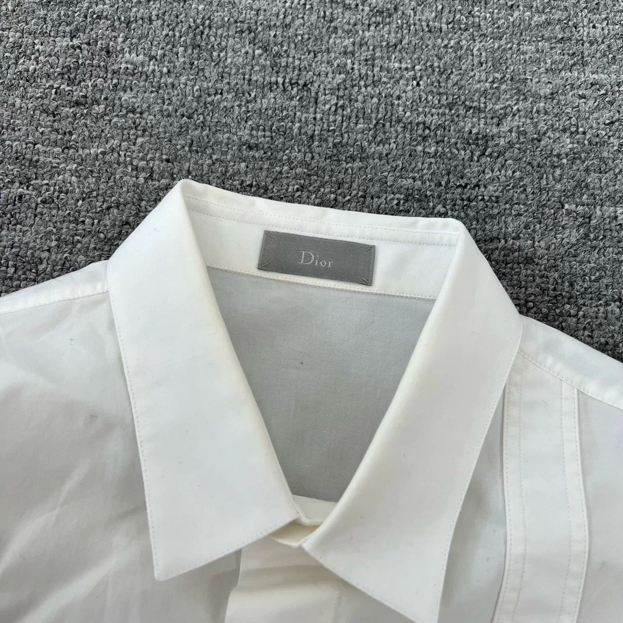 Dior Dior Homme White Shirt with Metal D Ring Size US XXS / EU 40 - 7 Thumbnail