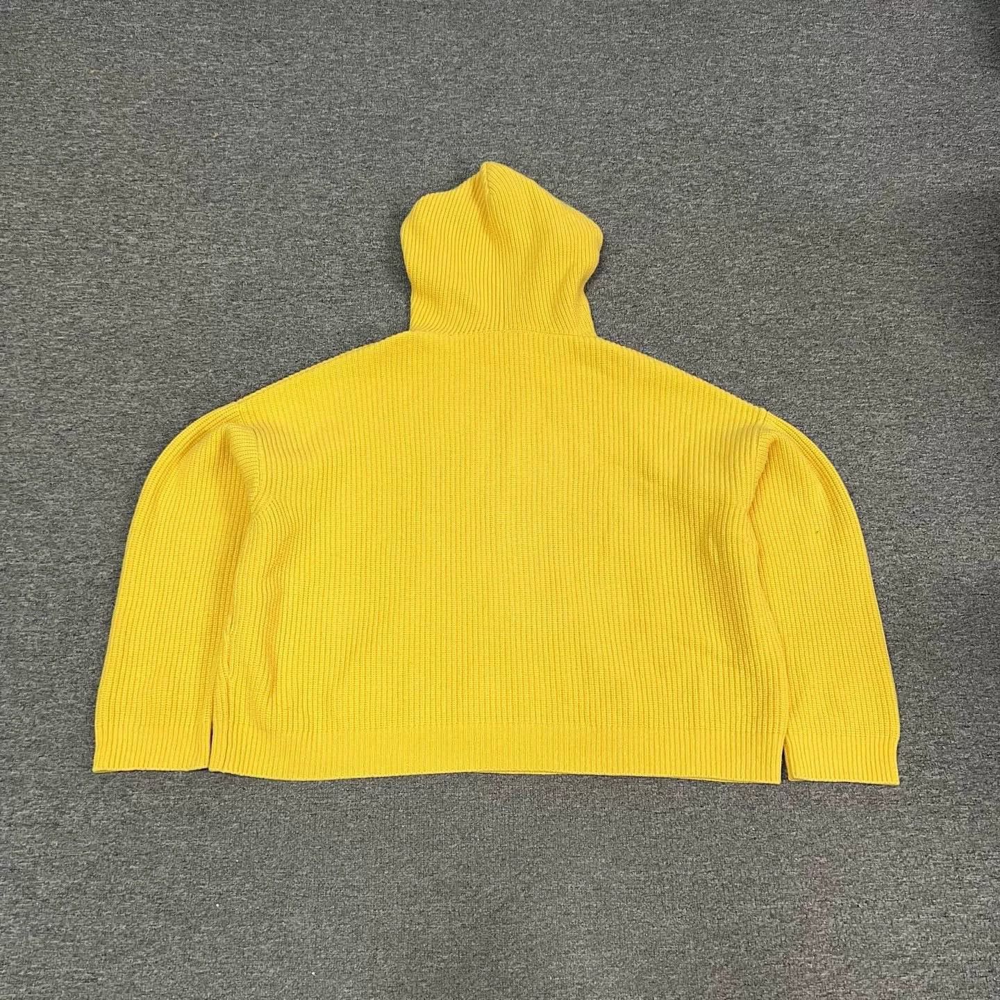 Celine Celine Logo Yellow Hooded Knit Size XXL / US 16-18 / IT 52-54 - 4 Thumbnail