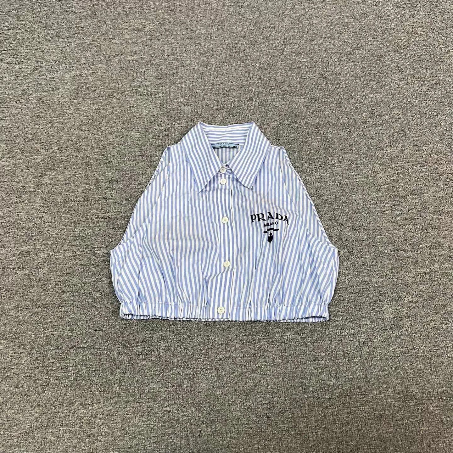 Prada Prada Letter Print Sleeveless Striped Shirt Size S / US 4 / IT 40 - 4 Thumbnail