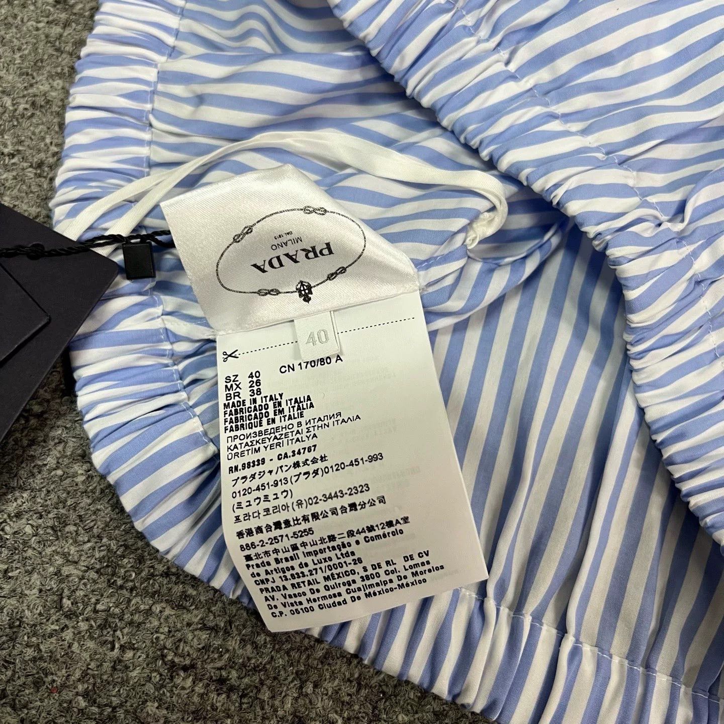 Prada Prada Letter Print Sleeveless Striped Shirt Size S / US 4 / IT 40 - 7 Thumbnail