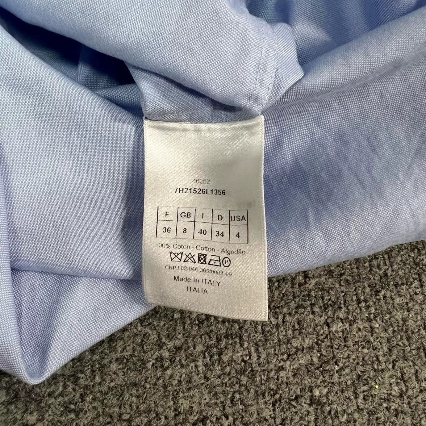 Dior Dior New Embroidered Bee Logo Blue Ribbon Shirt Size XS / US 0-2 / IT 36-38 - 6 Thumbnail